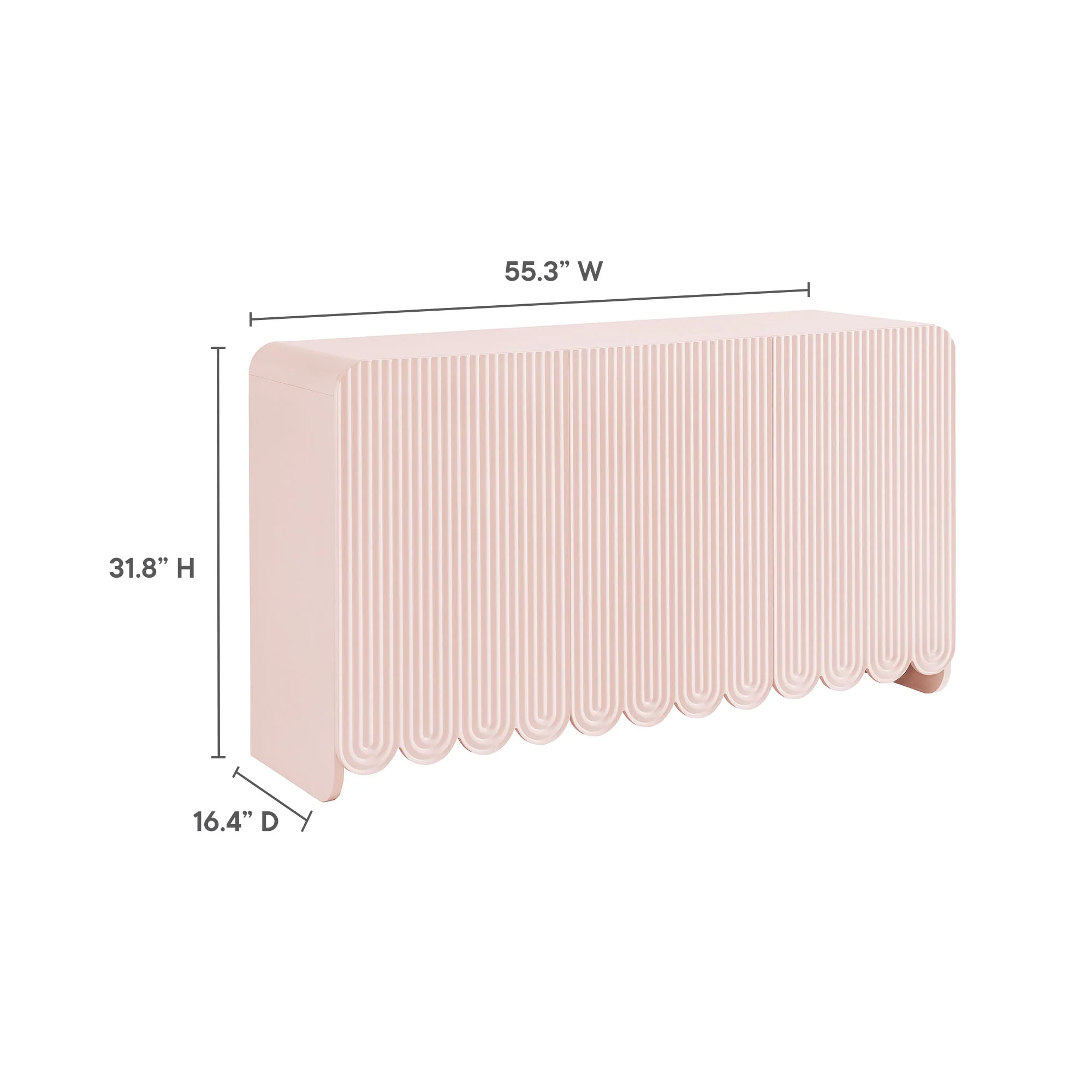 Dahlia Fluted and Scalloped Sideboard Storage Cabinet by Modway - Image 9