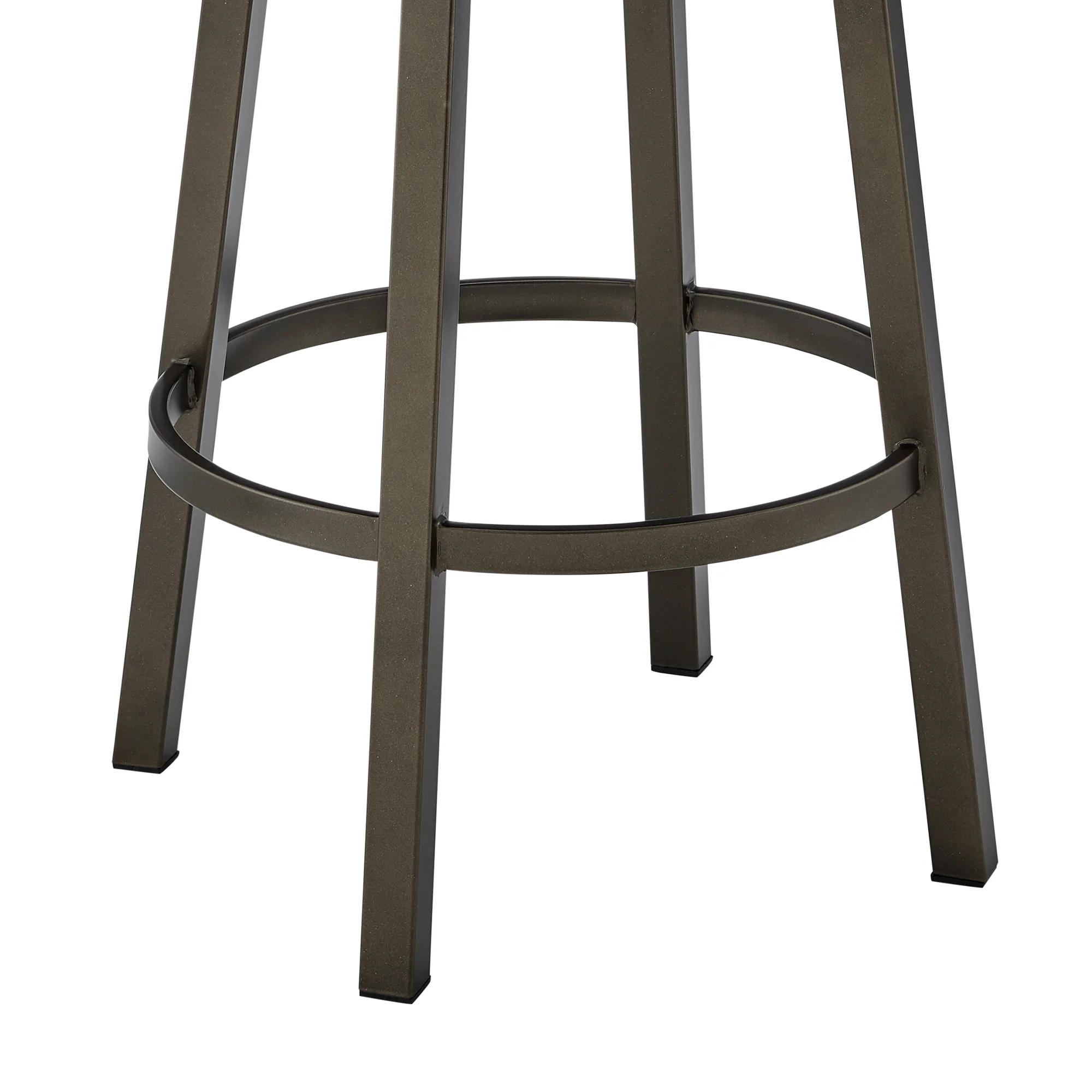 Dalza Swivel Counter or Bar Stool in Mocha Finish with Brown Faux Leather By Armen Living - Image 8