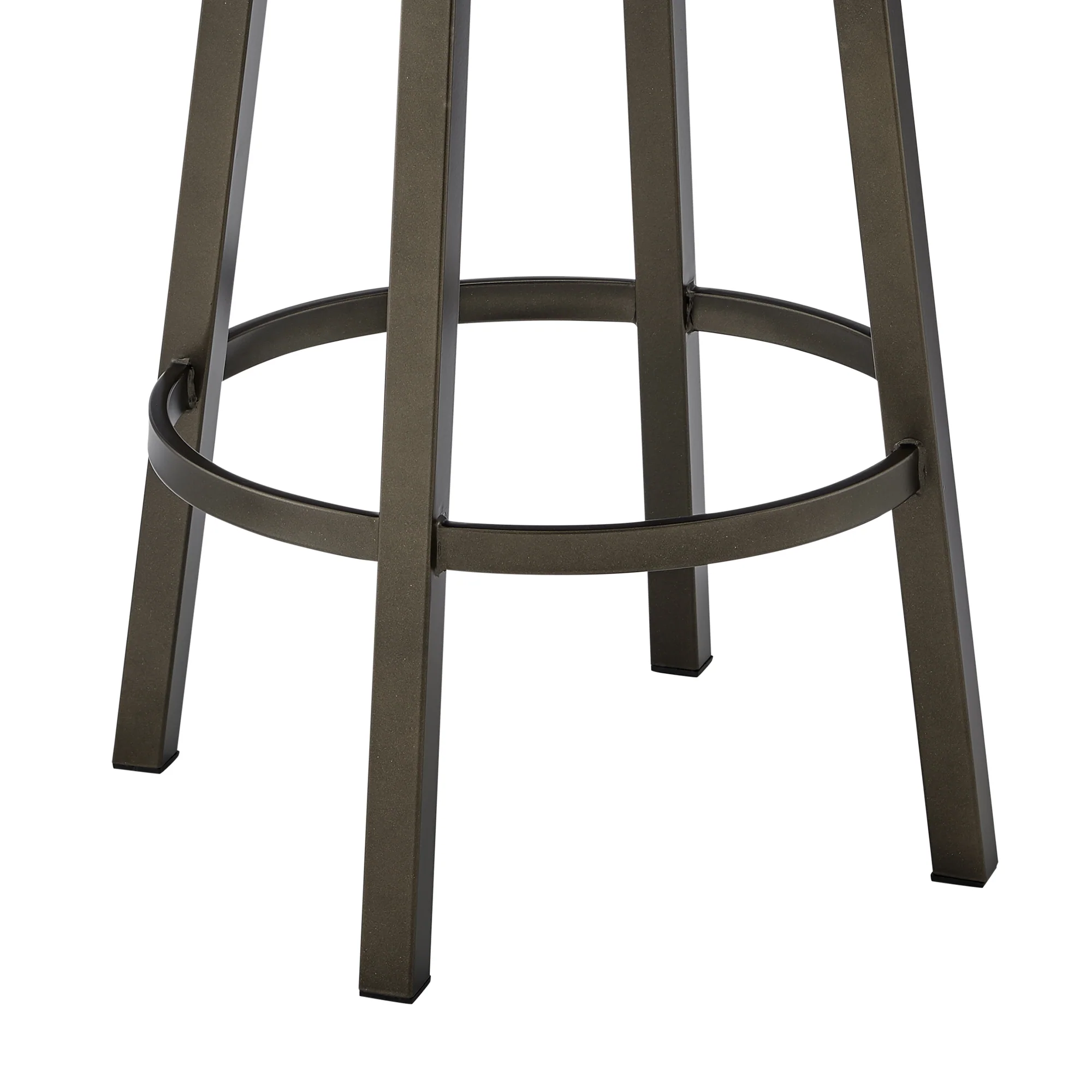 Dalza Swivel Counter or Bar Stool in Mocha Finish with Brown Faux Leather By Armen Living - Image 8