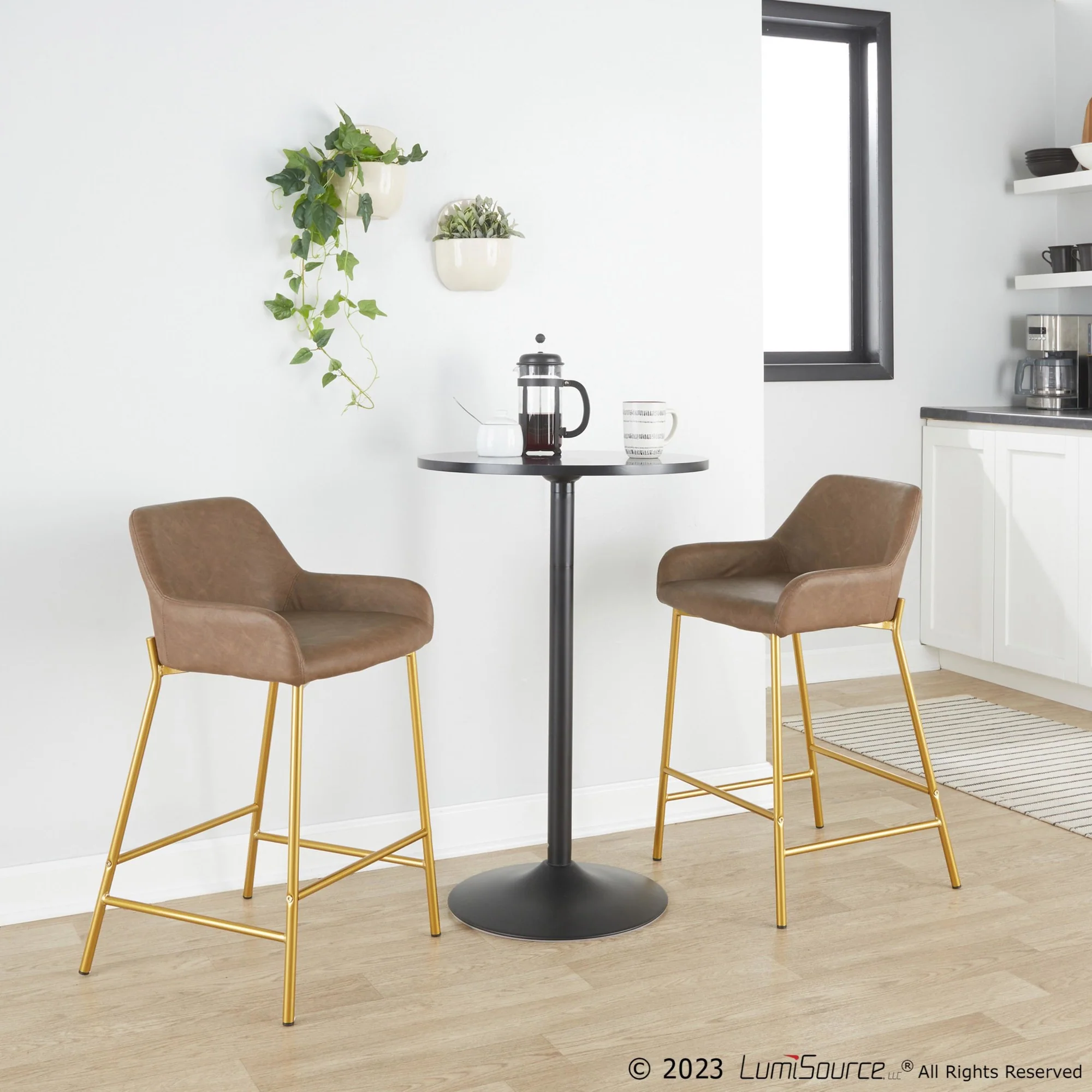 Daniella 24" Fixed-Height Counter Stool - Set of 2 By LumiSource - B24-DNLAPU2 AUE2 - Image 2