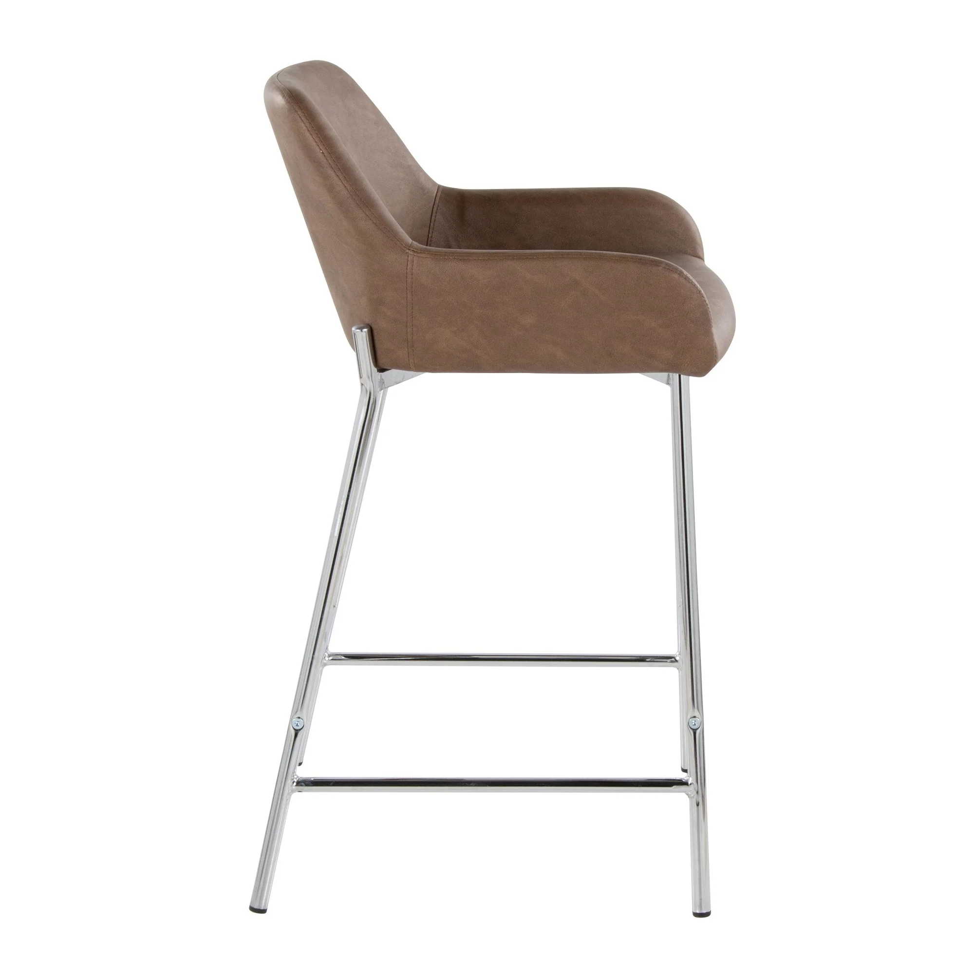 Daniella 24" Fixed-Height Counter Stool - Set of 2 By LumiSource - B24-DNLAPU2 CHRE2 - Image 5