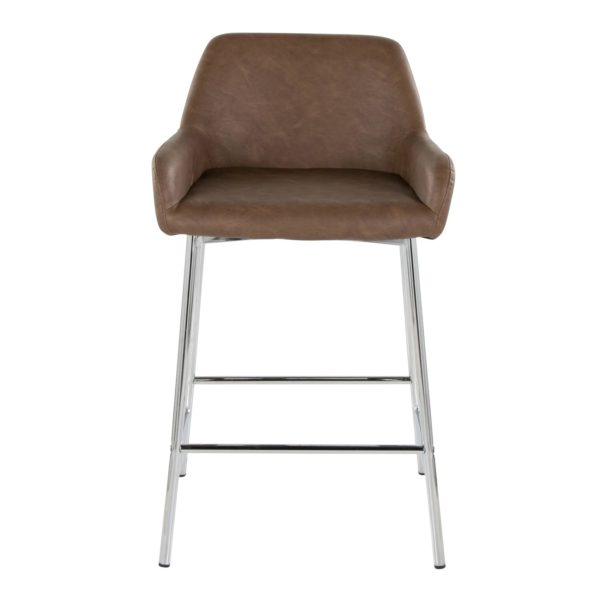 Daniella 24" Fixed-Height Counter Stool - Set of 2 By LumiSource - B24-DNLAPU2 CHRE2 - Image 7