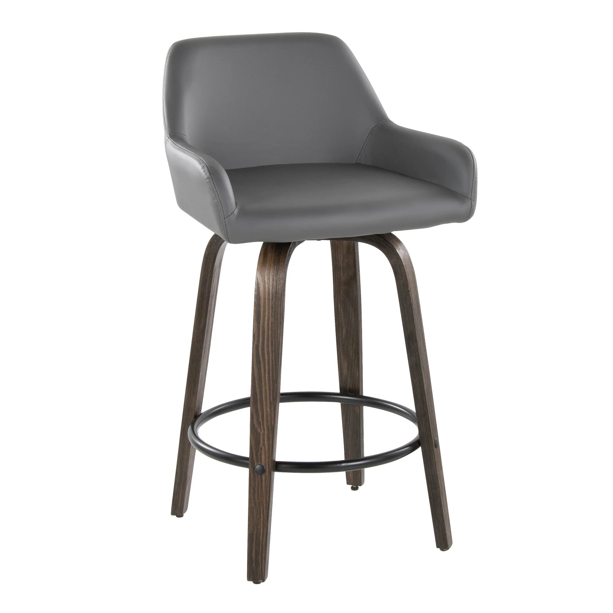 Daniella 26" Fixed-Height Counter Stool - Set of 2 By LumiSource - B26-DNLAPU-GRTZQ2 BNCAM2 - Image 16