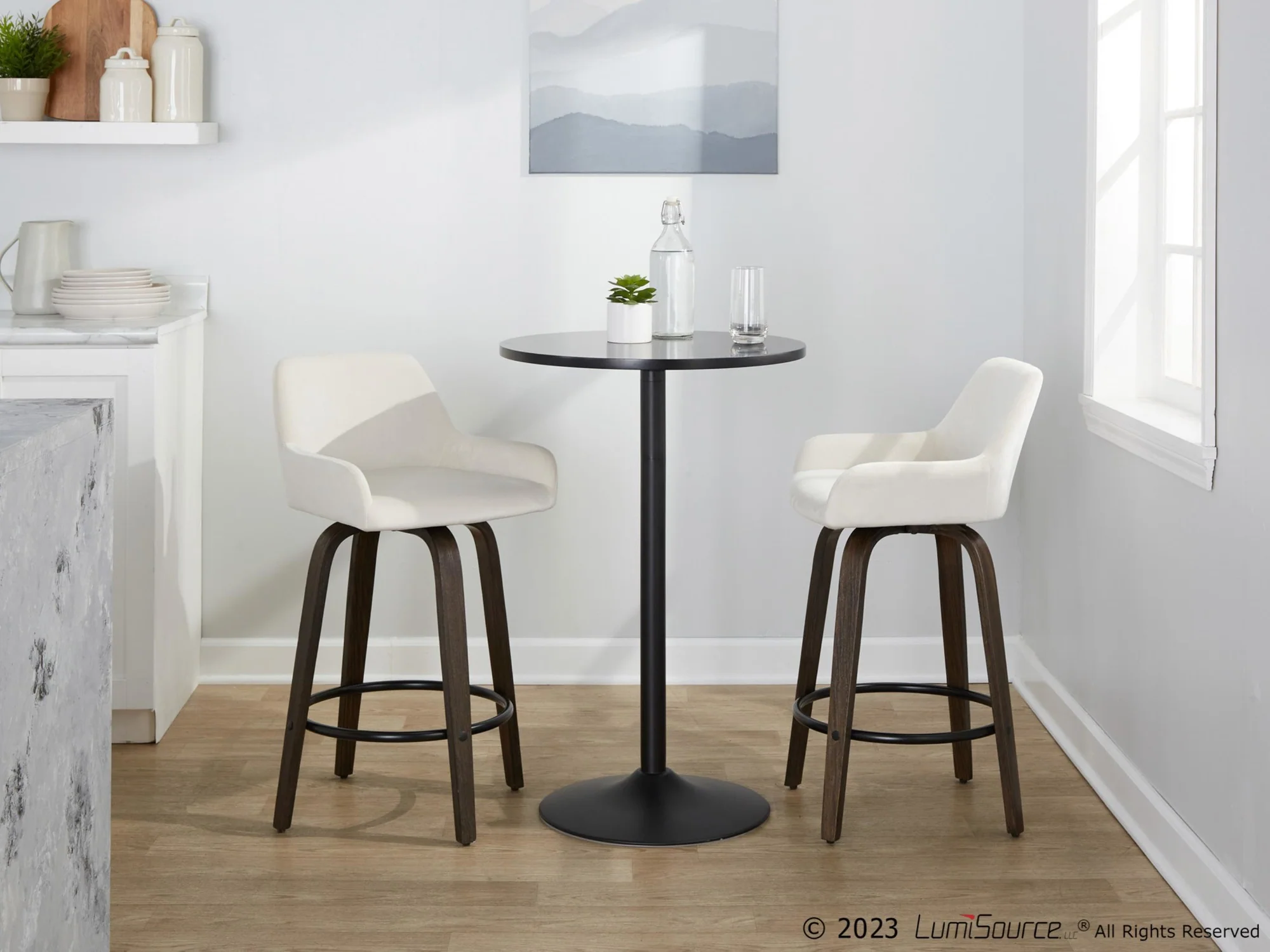 Daniella 26" Fixed-Height Counter Stool - Set of 2 By LumiSource - B26-DNLAV-GRTZQ2 BNBK2 - Image 13