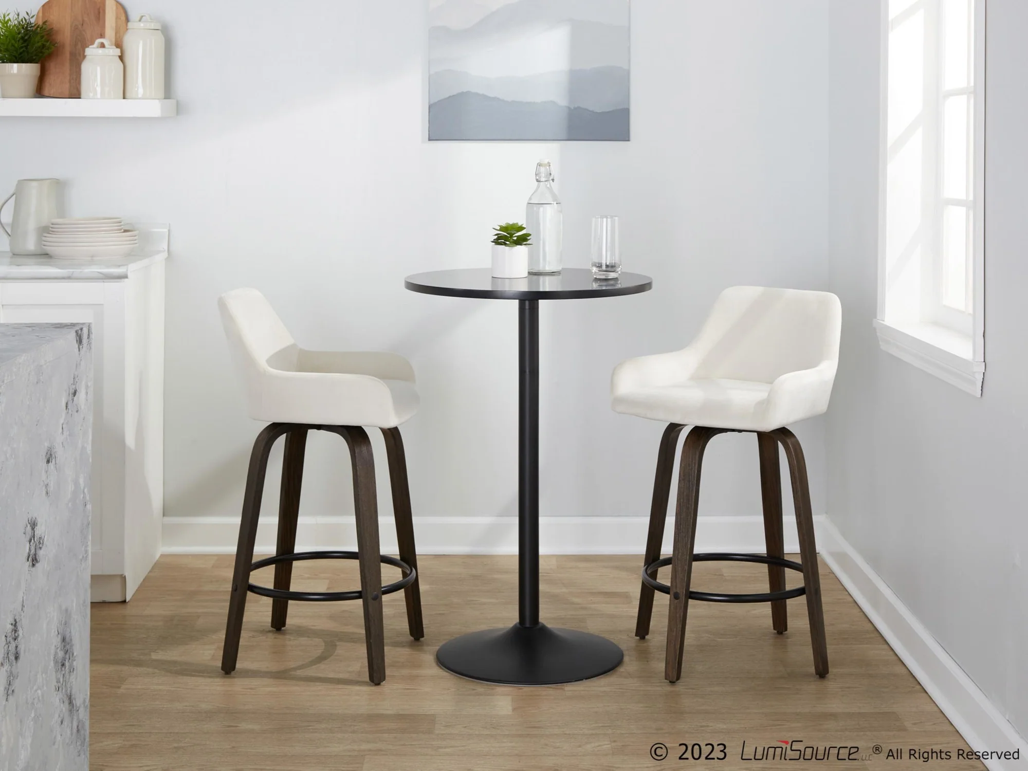 Daniella 26" Fixed-Height Counter Stool - Set of 2 By LumiSource - B26-DNLAV-GRTZQ2 BNBK2 - Image 14