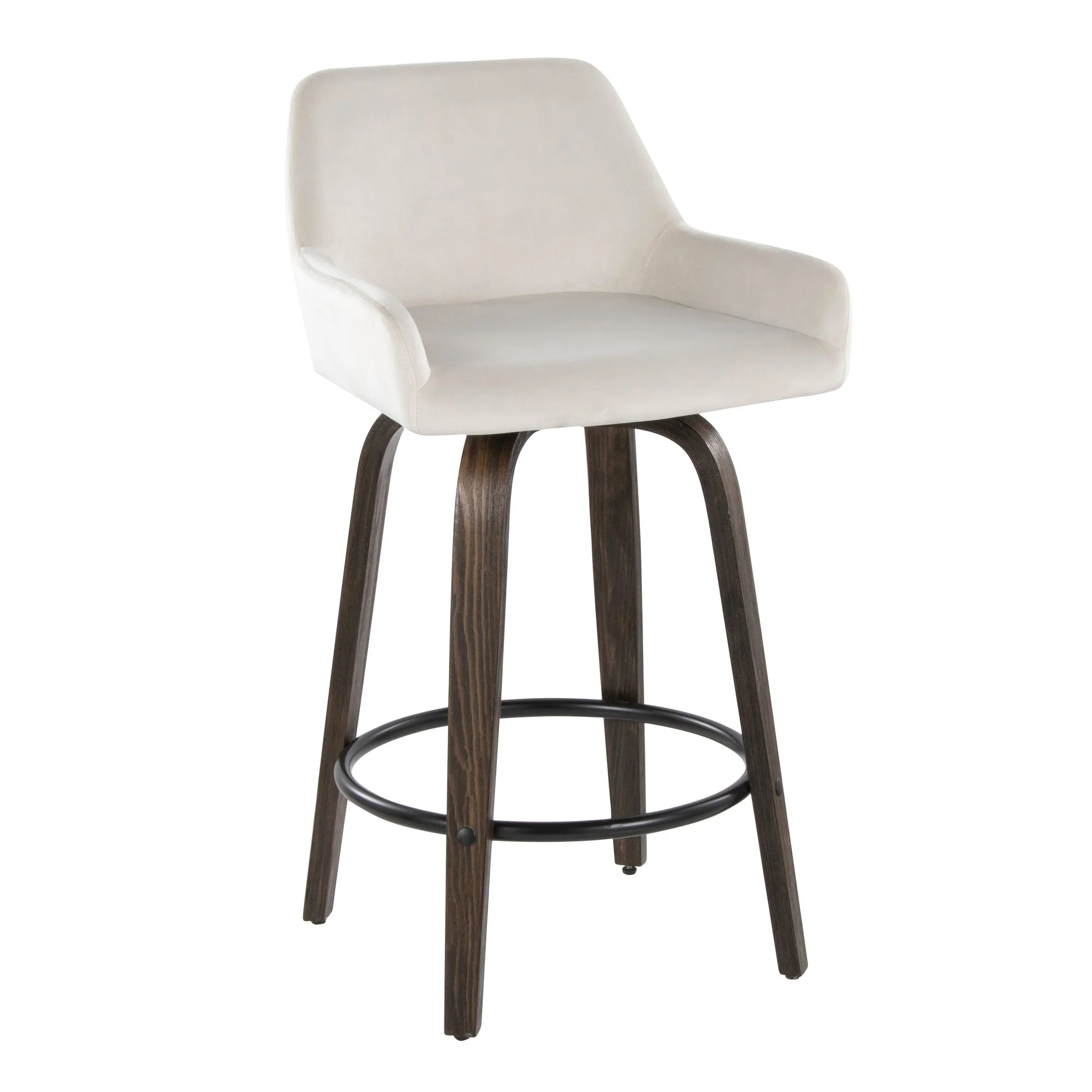 Daniella 26" Fixed-Height Counter Stool - Set of 2 By LumiSource - B26-DNLAV-GRTZQ2 BNBK2 - Image 16