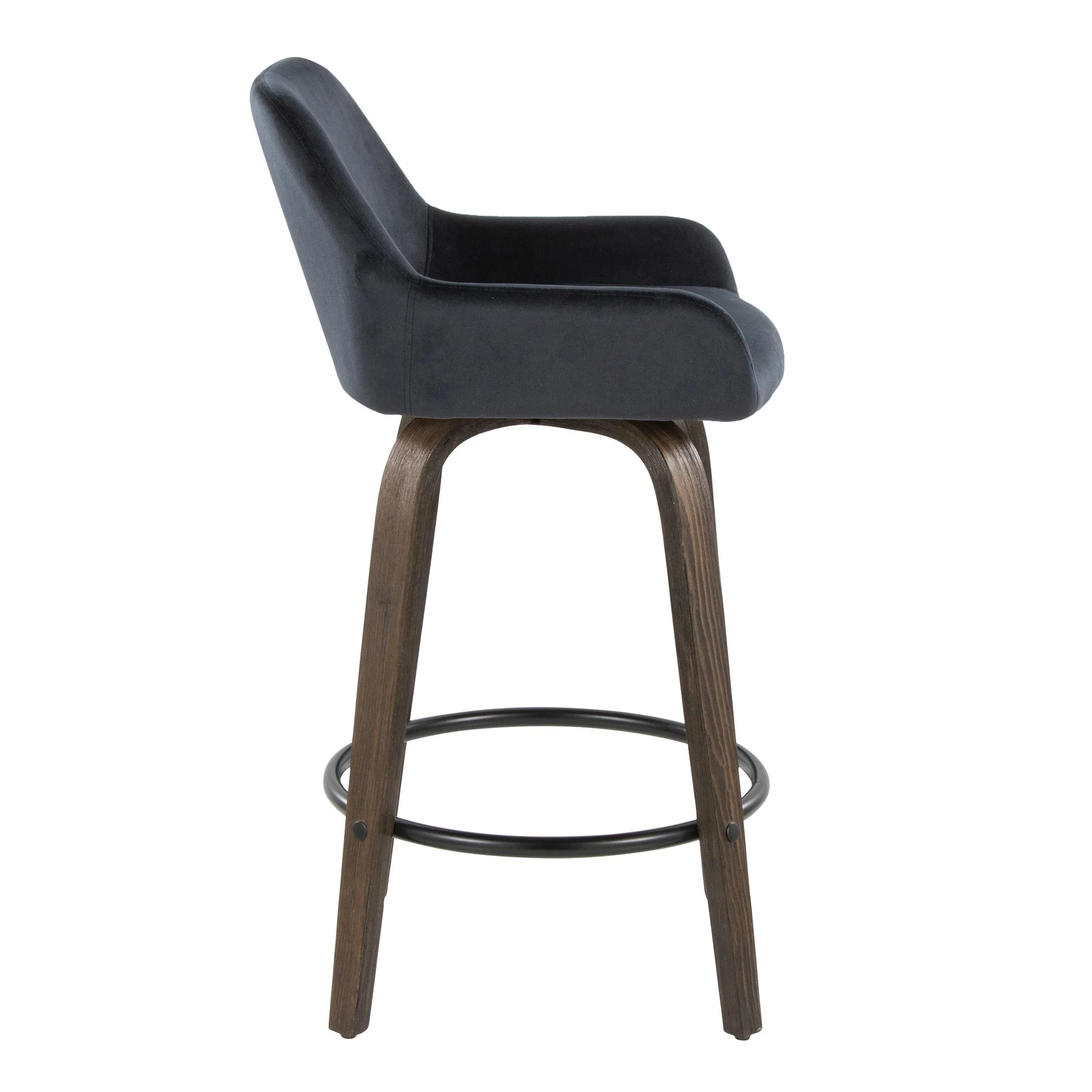 Daniella 26" Fixed-Height Counter Stool - Set of 2 By LumiSource - B26-DNLAV-GRTZQ2 BNBK2 - Image 7