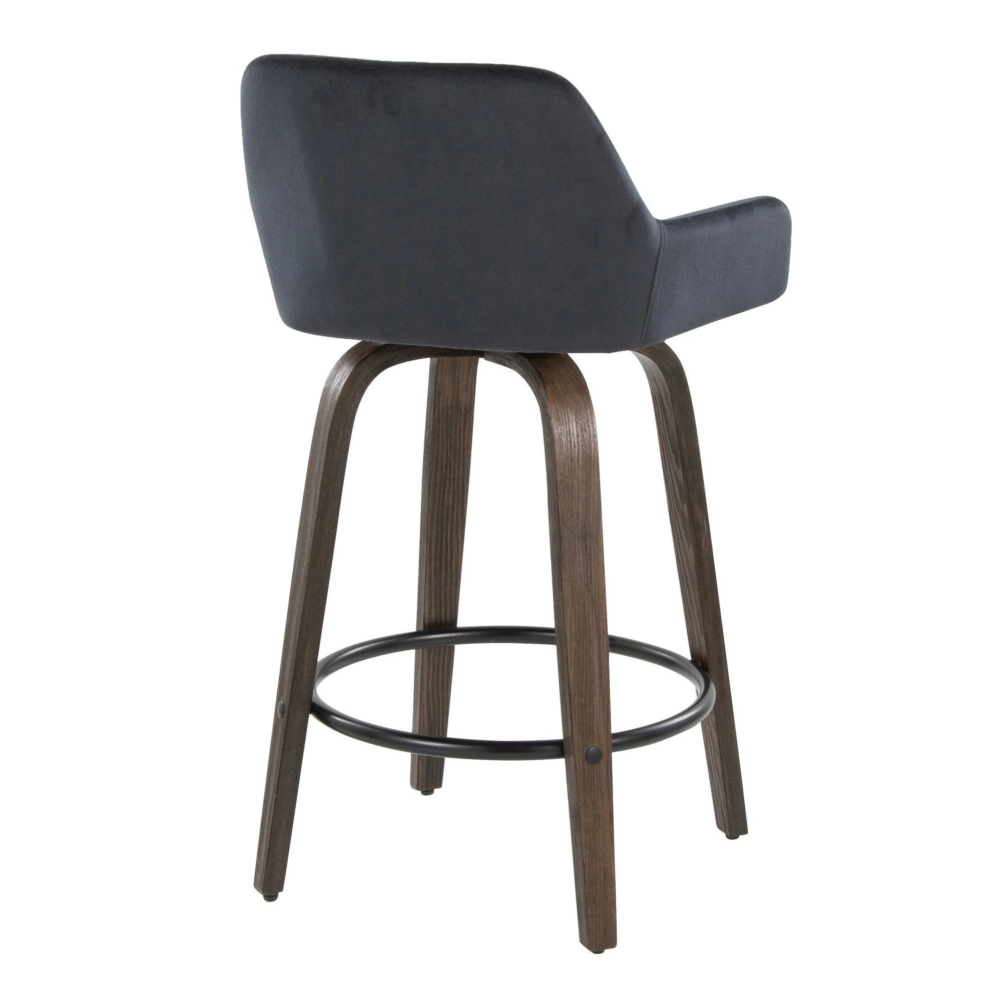 Daniella 26" Fixed-Height Counter Stool - Set of 2 By LumiSource - B26-DNLAV-GRTZQ2 BNBK2 - Image 8