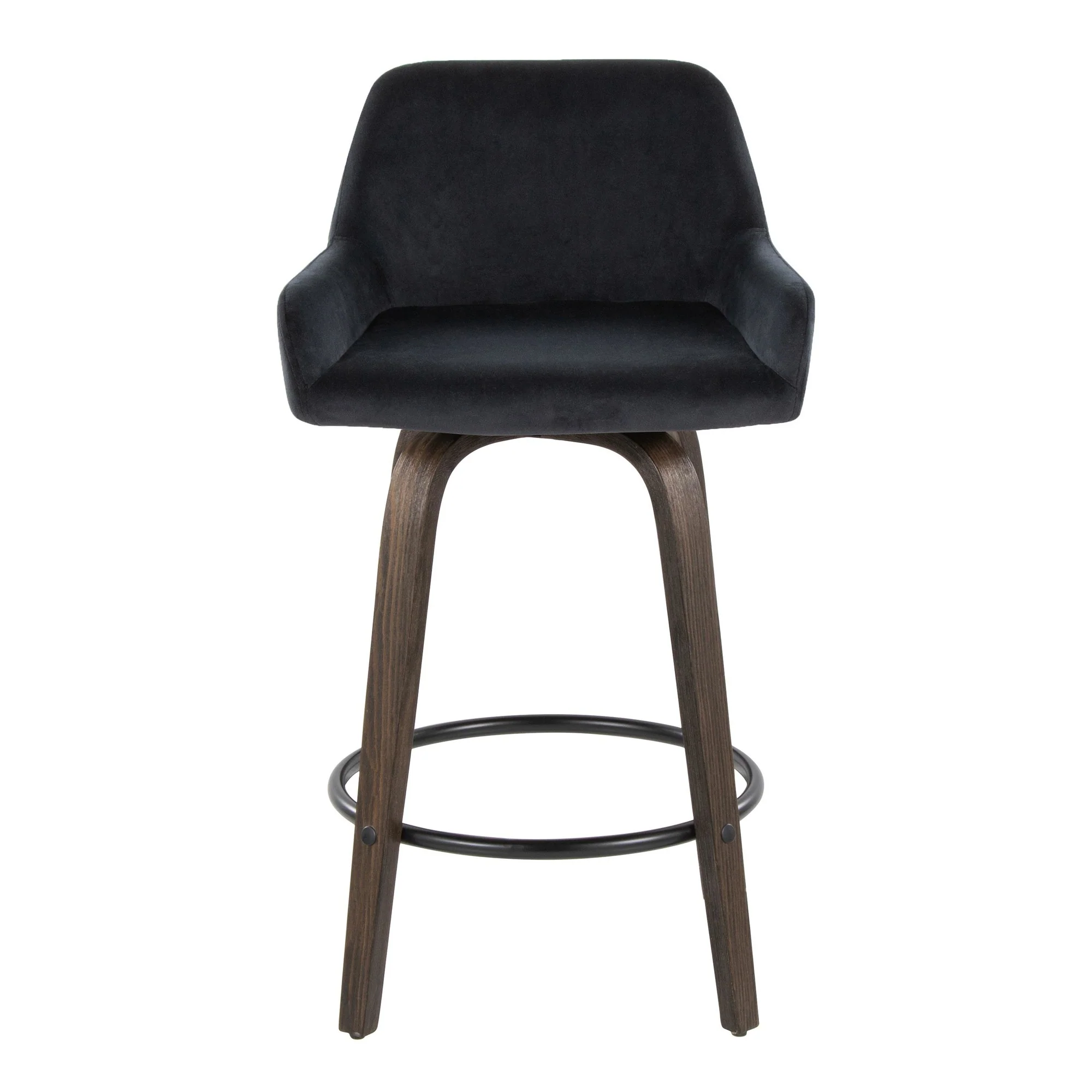 Daniella 26" Fixed-Height Counter Stool - Set of 2 By LumiSource - B26-DNLAV-GRTZQ2 BNBK2 - Image 9