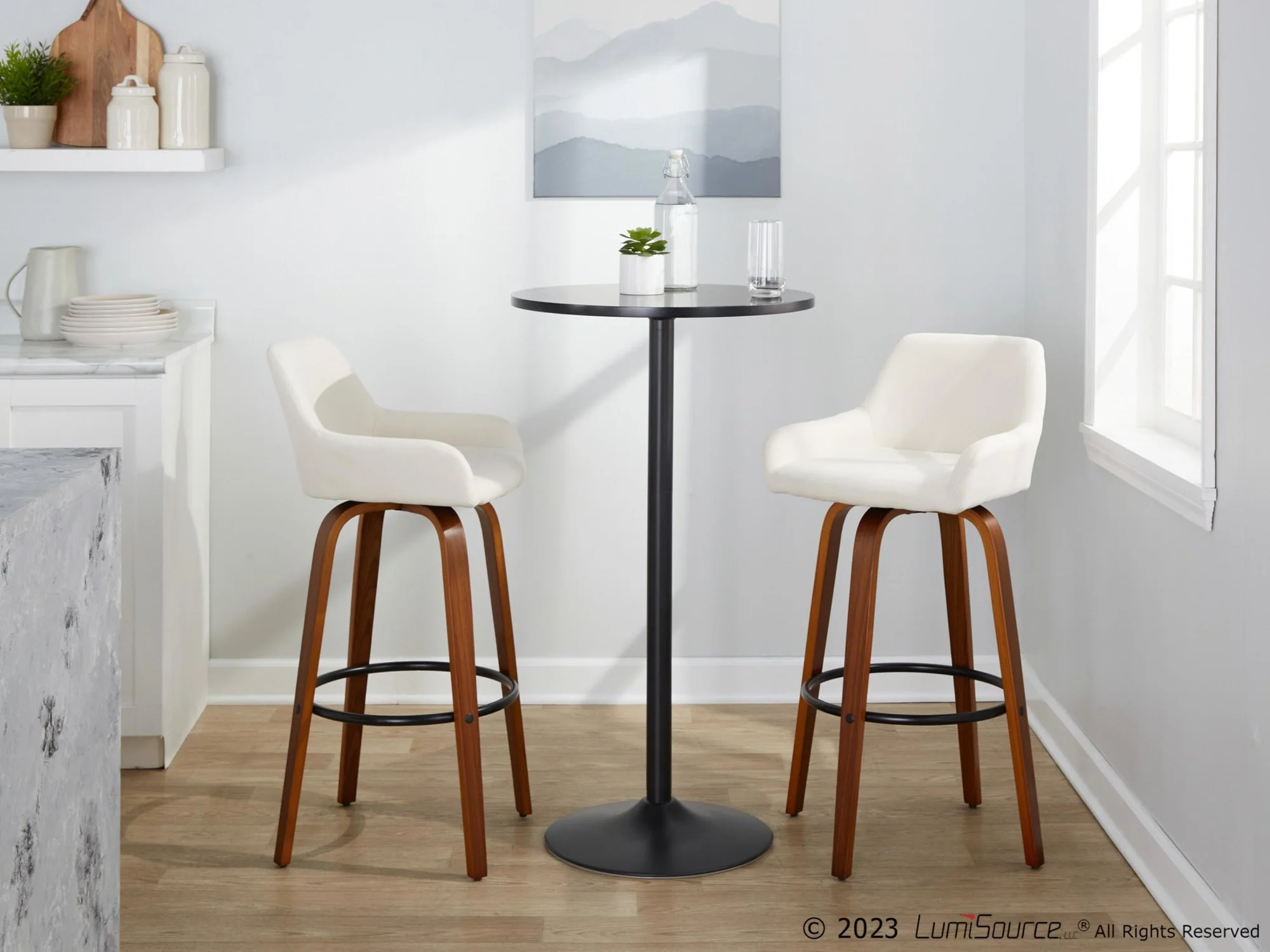 Daniella 30" Fixed-Height Barstool - Set of 2 By LumiSource - B30-DNLAFB-GRTZQ2 BNCR2 - Image 13