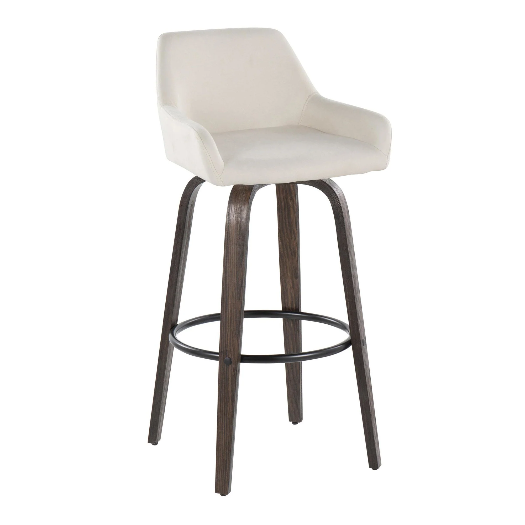 Daniella 30" Fixed-Height Barstool - Set of 2 By LumiSource - B30-DNLAFB-GRTZQ2 BNCR2 - Image 6
