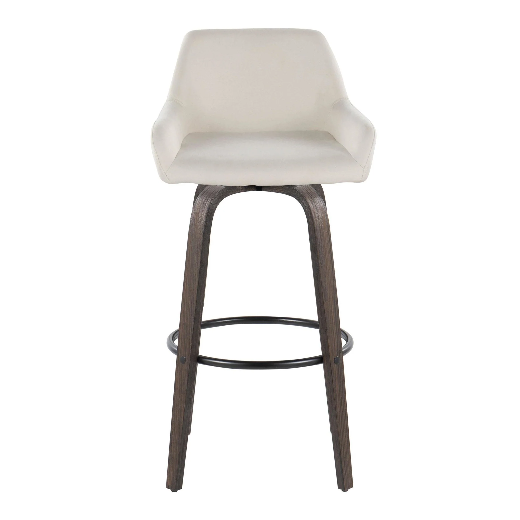 Daniella 30" Fixed-Height Barstool - Set of 2 By LumiSource - B30-DNLAFB-GRTZQ2 BNCR2 - Image 9