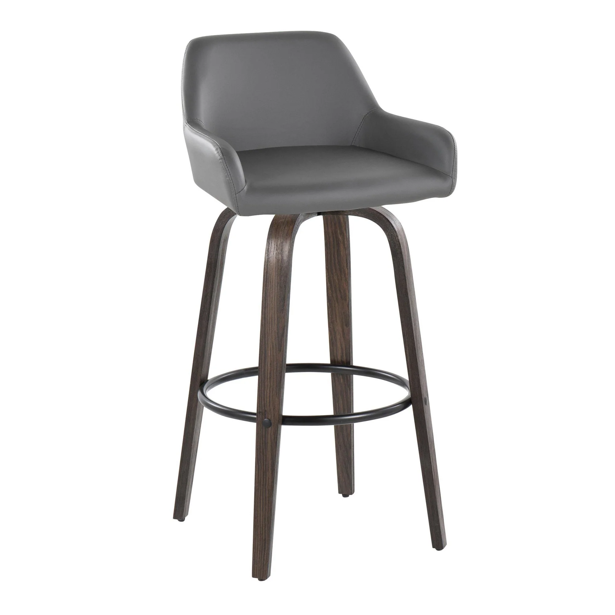 Daniella 30" Fixed-Height Barstool - Set of 2 By LumiSource - B30-DNLAPU-GRTZQ2 BNCAM2 - Image 16