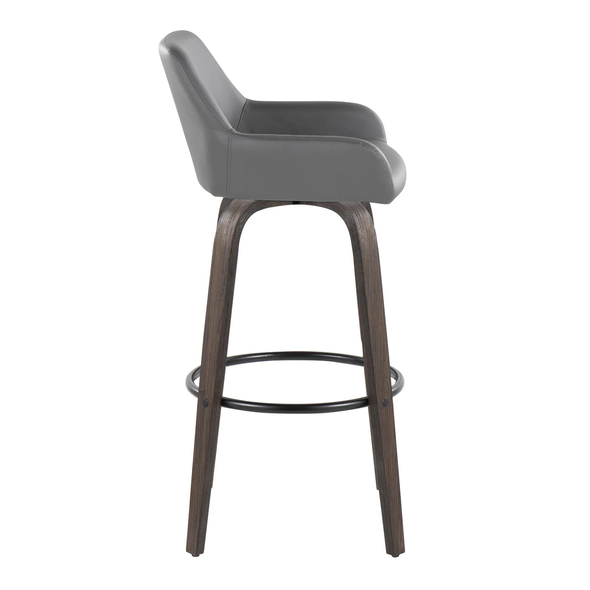 Daniella 30" Fixed-Height Barstool - Set of 2 By LumiSource - B30-DNLAPU-GRTZQ2 BNCAM2 - Image 17