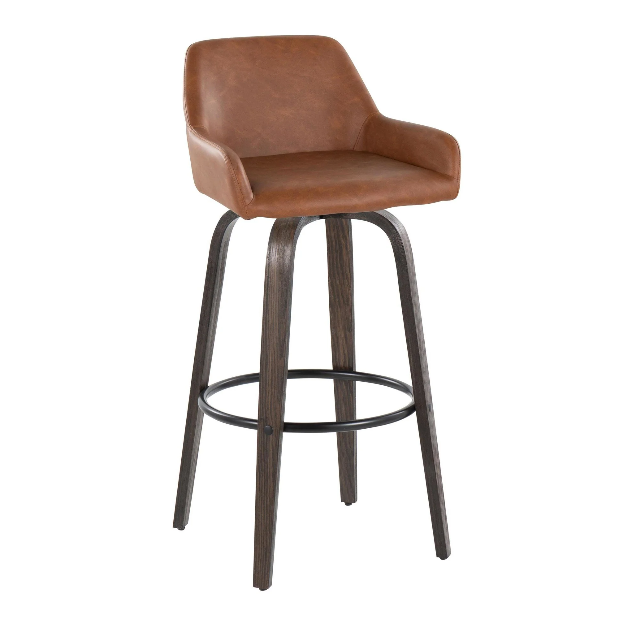 Daniella 30" Fixed-Height Barstool - Set of 2 By LumiSource - B30-DNLAPU-GRTZQ2 BNCAM2 - Image 6