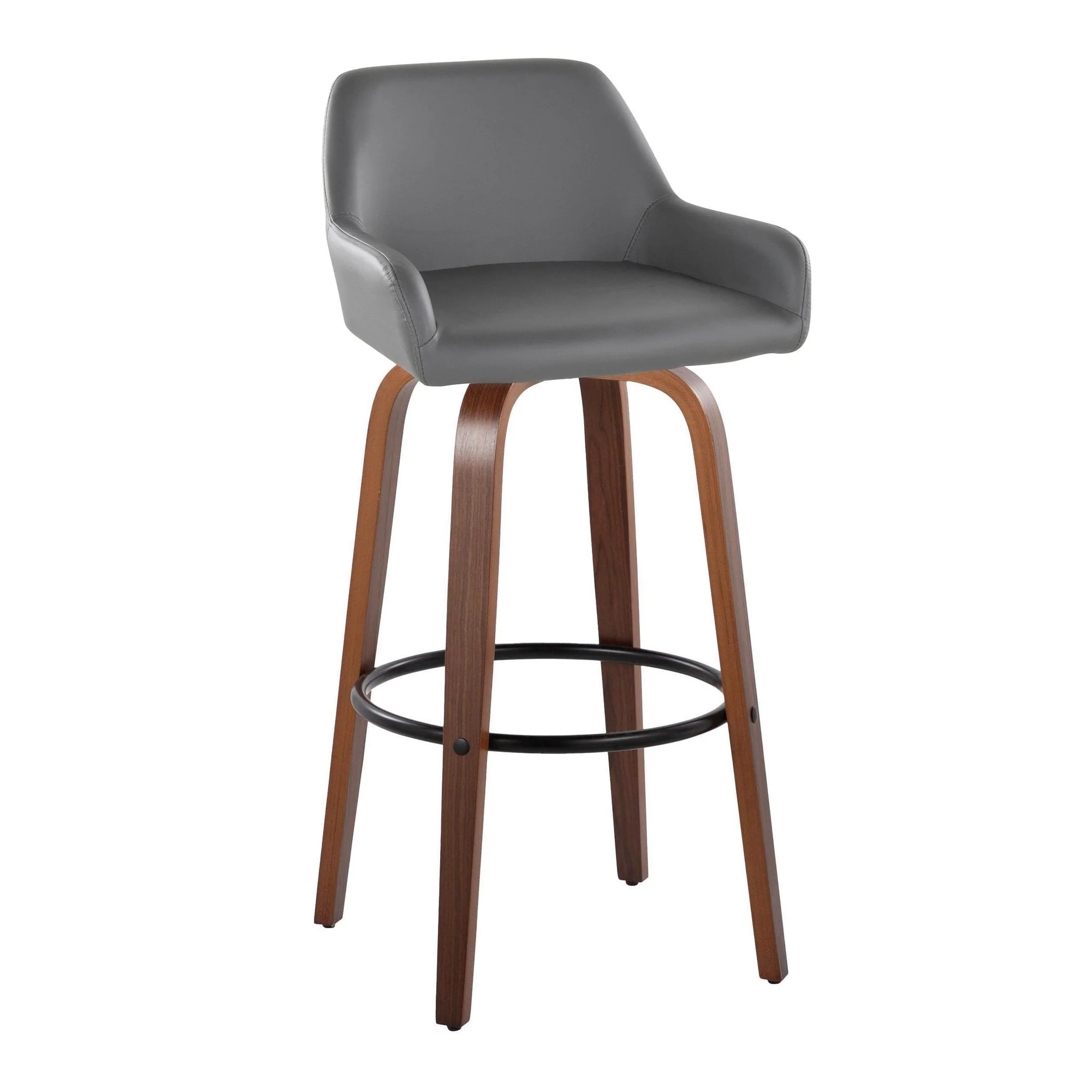 Daniella 30" Fixed-Height Barstool - Set of 2 By LumiSource - B30-DNLAPU-GRTZQ2 WLCAM2 - Image 16