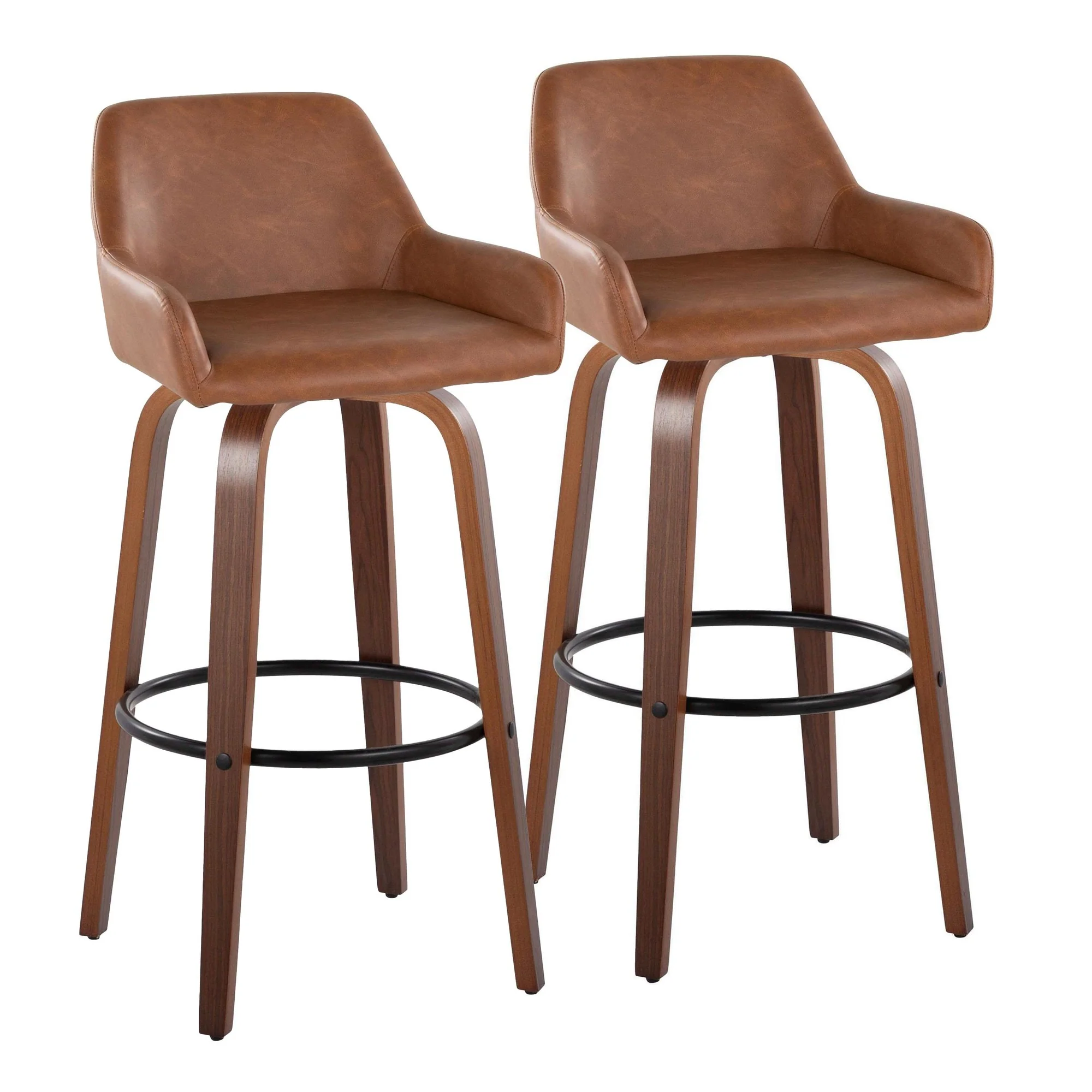 Daniella 30" Fixed-Height Barstool - Set of 2 By LumiSource - B30-DNLAPU-GRTZQ2 WLCAM2 - Image 5