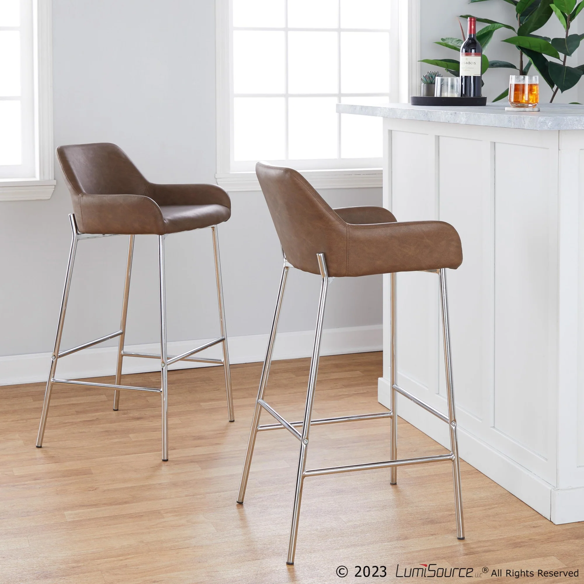 Daniella 30" Fixed-Height Barstool - Set of 2 By LumiSource - B30-DNLAPU2 AUE2 - Image 16