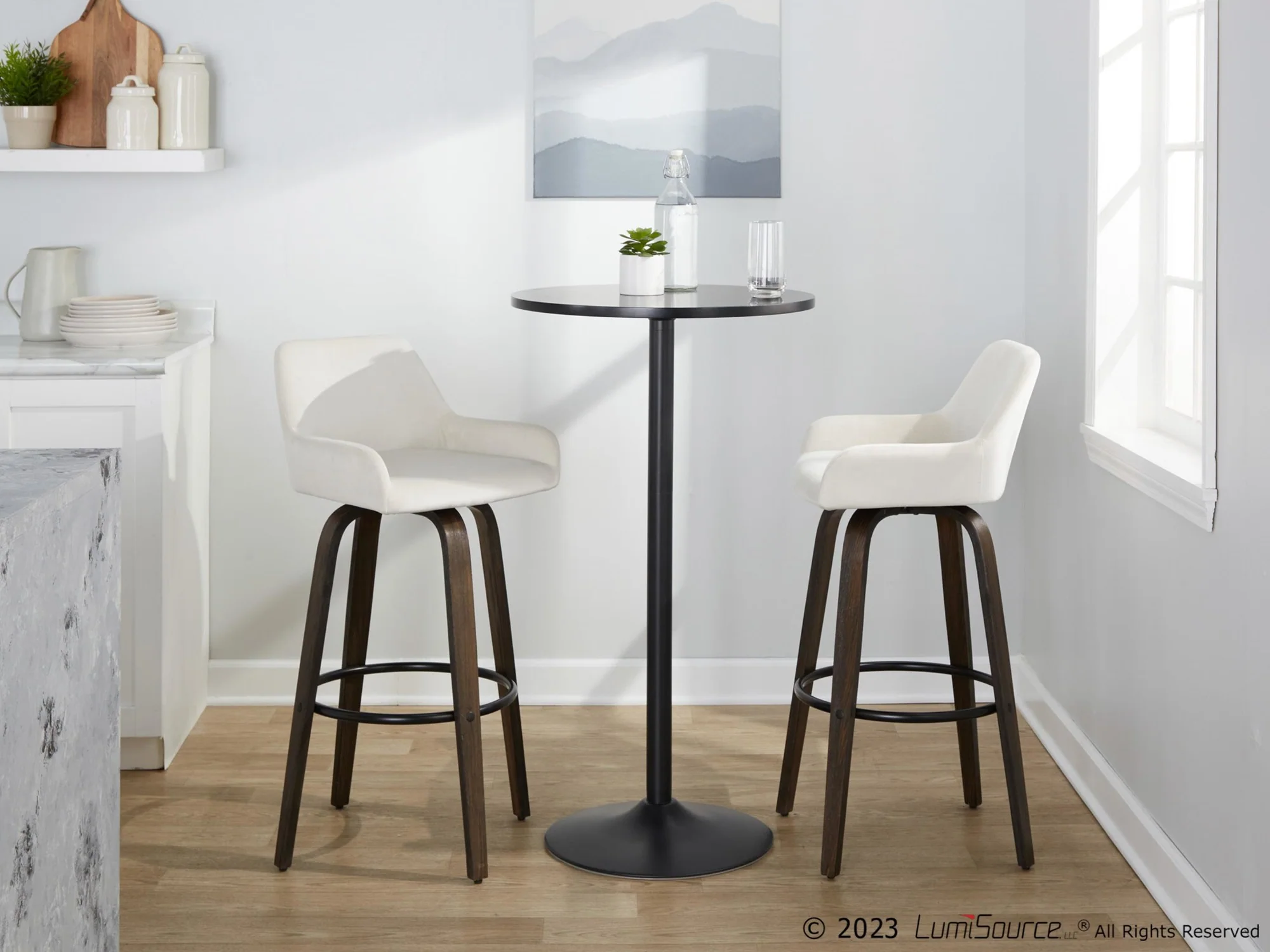 Daniella 30" Fixed-Height Barstool - Set of 2 By LumiSource - B30-DNLAV-GRTZQ2 BNBK2 - Image 13
