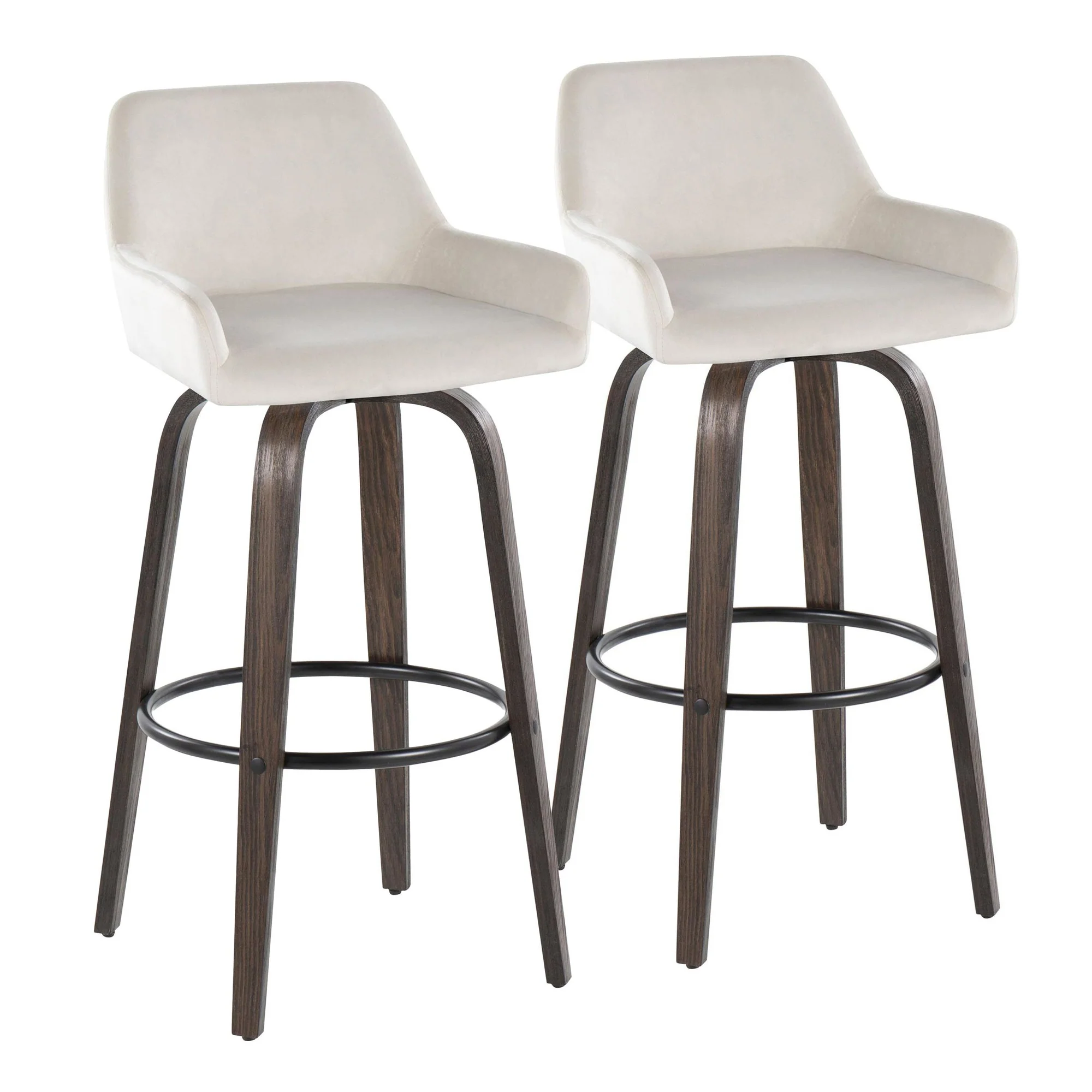 Daniella 30" Fixed-Height Barstool - Set of 2 By LumiSource - B30-DNLAV-GRTZQ2 BNBK2 - Image 15