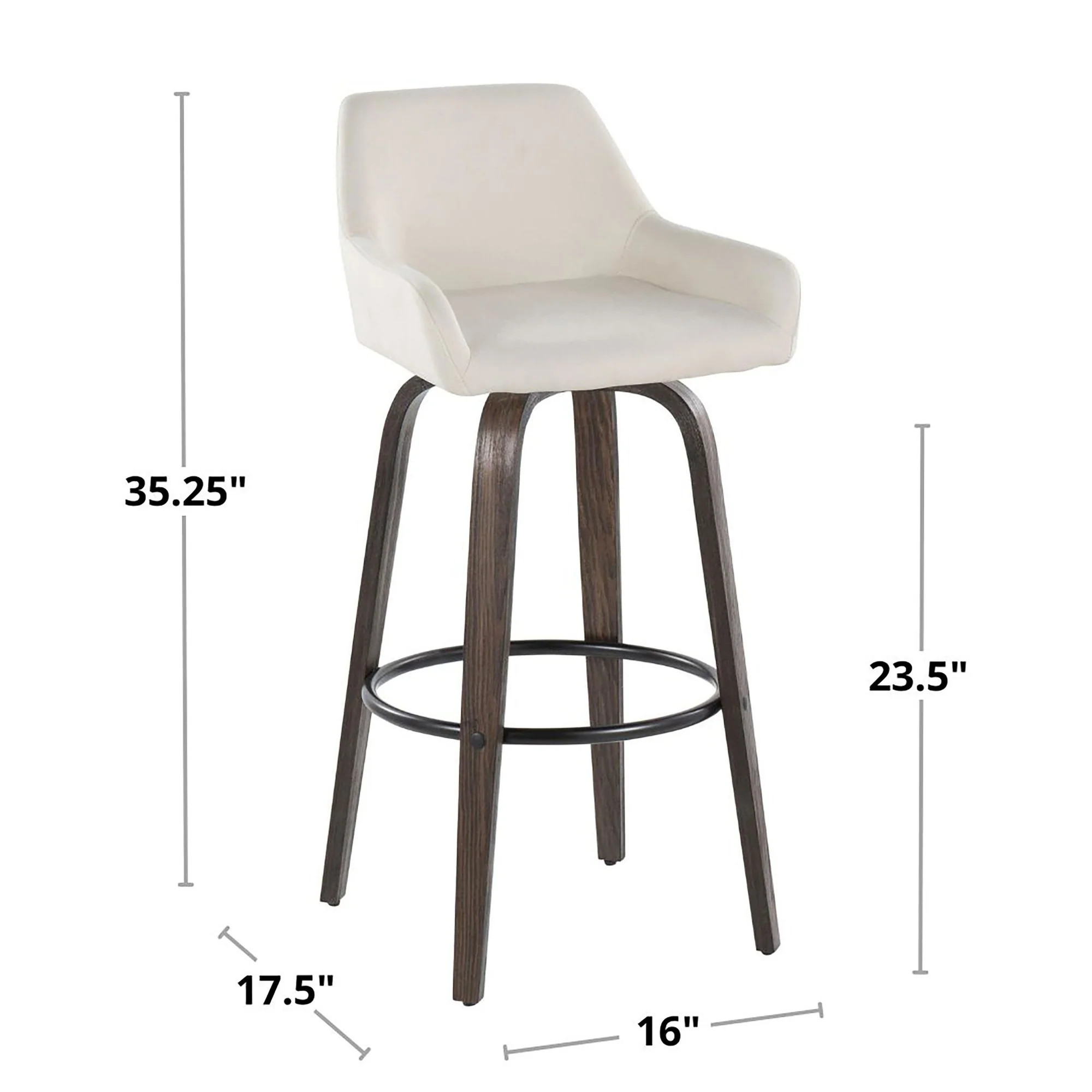 Daniella 30" Fixed-Height Barstool - Set of 2 By LumiSource - B30-DNLAV-GRTZQ2 BNBK2 - Image 20