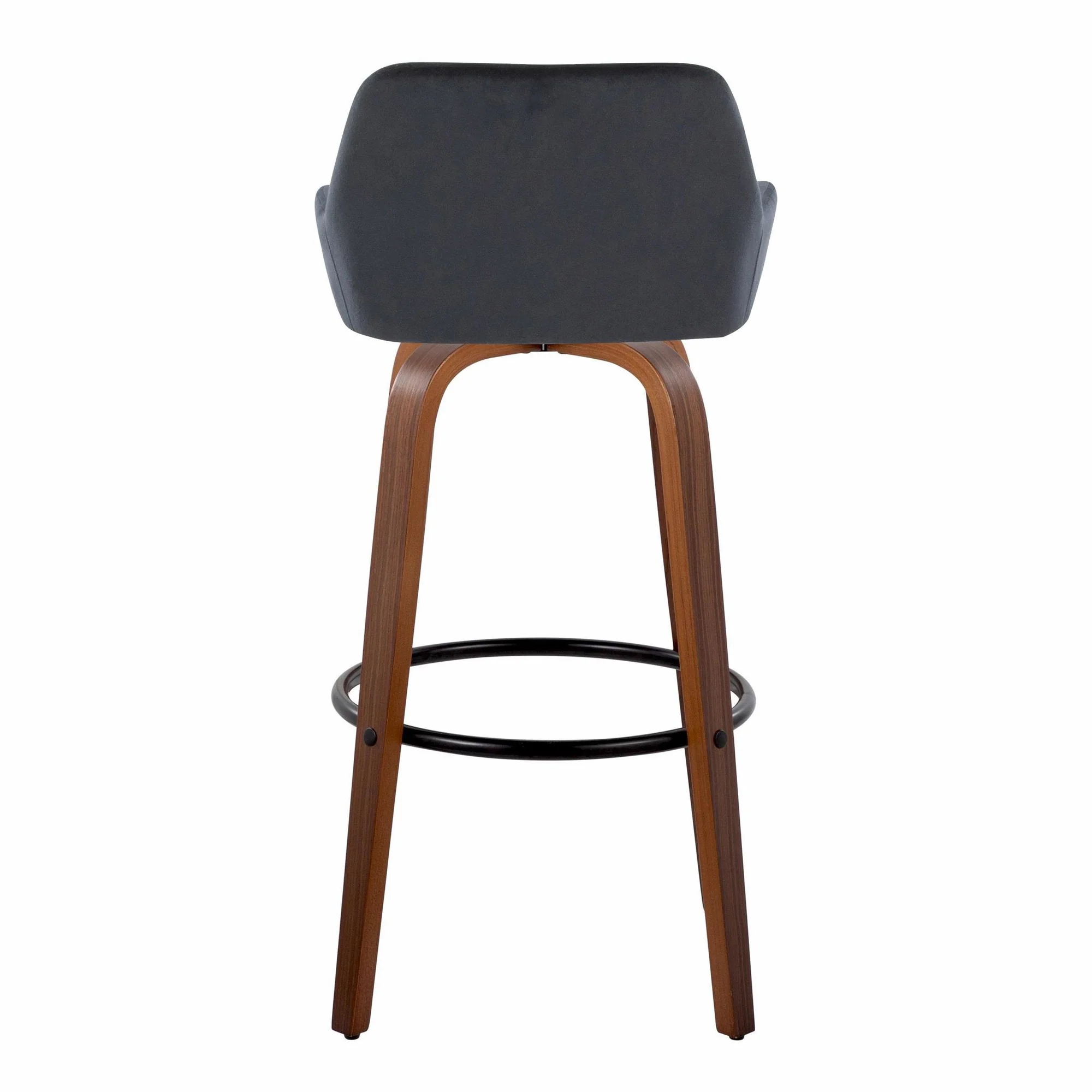 Daniella 30" Fixed-Height Barstool - Set of 2 By LumiSource - B30-DNLAV-GRTZQ2 WLBK2 - Image 10