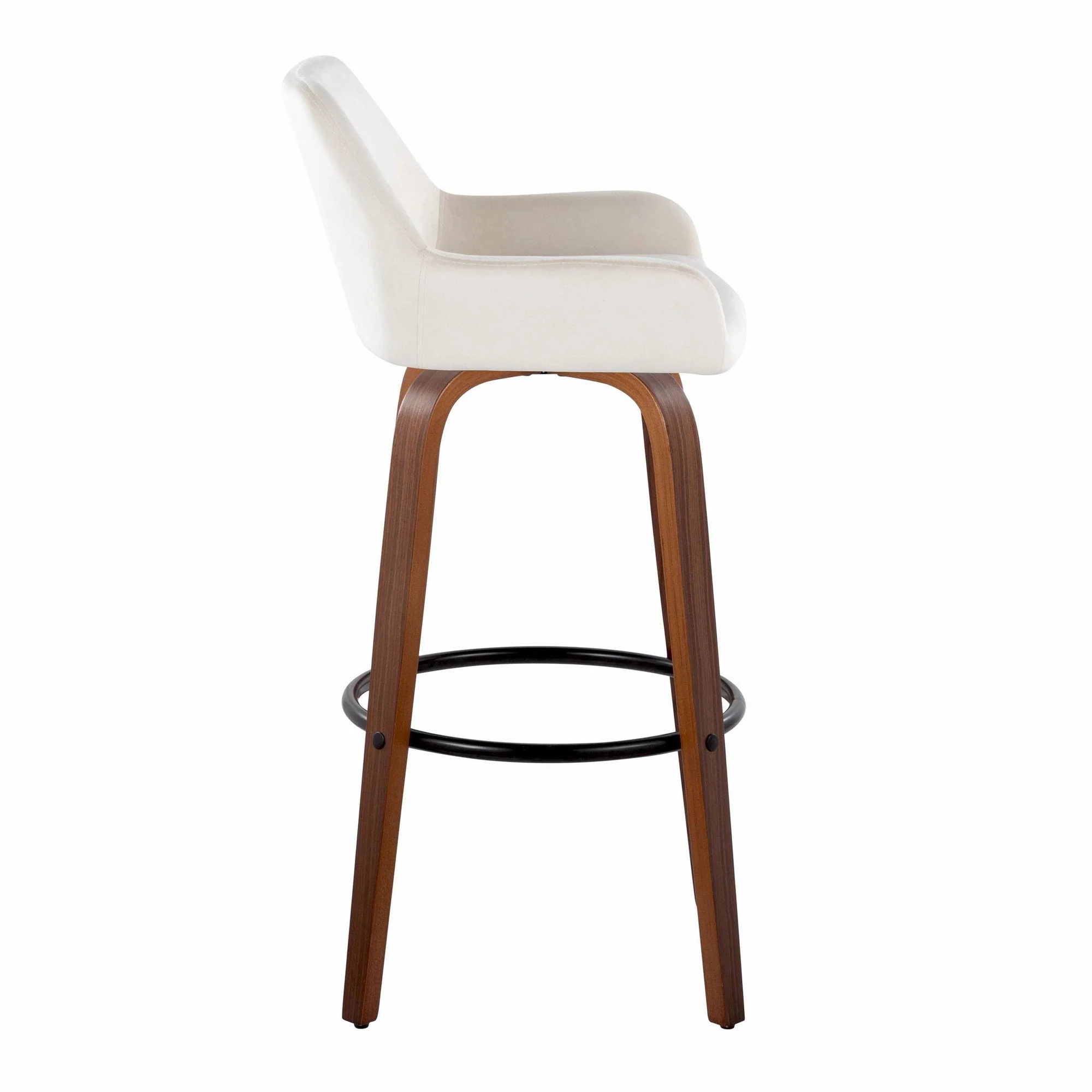 Daniella 30" Fixed-Height Barstool - Set of 2 By LumiSource - B30-DNLAV-GRTZQ2 WLBK2 - Image 17