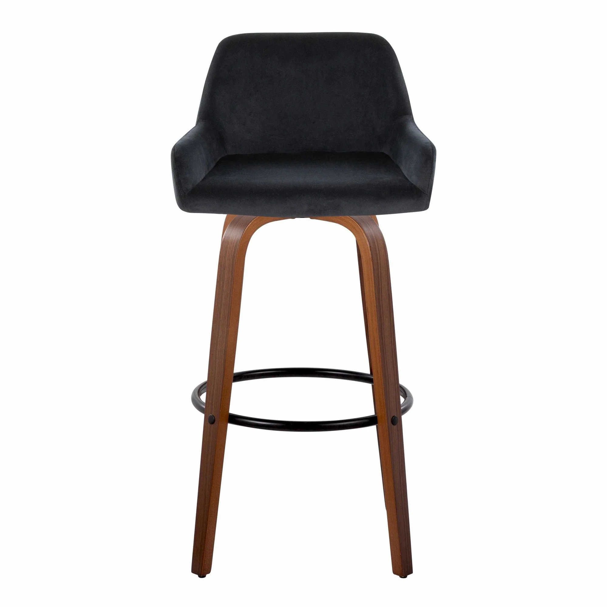 Daniella 30" Fixed-Height Barstool - Set of 2 By LumiSource - B30-DNLAV-GRTZQ2 WLBK2 - Image 9