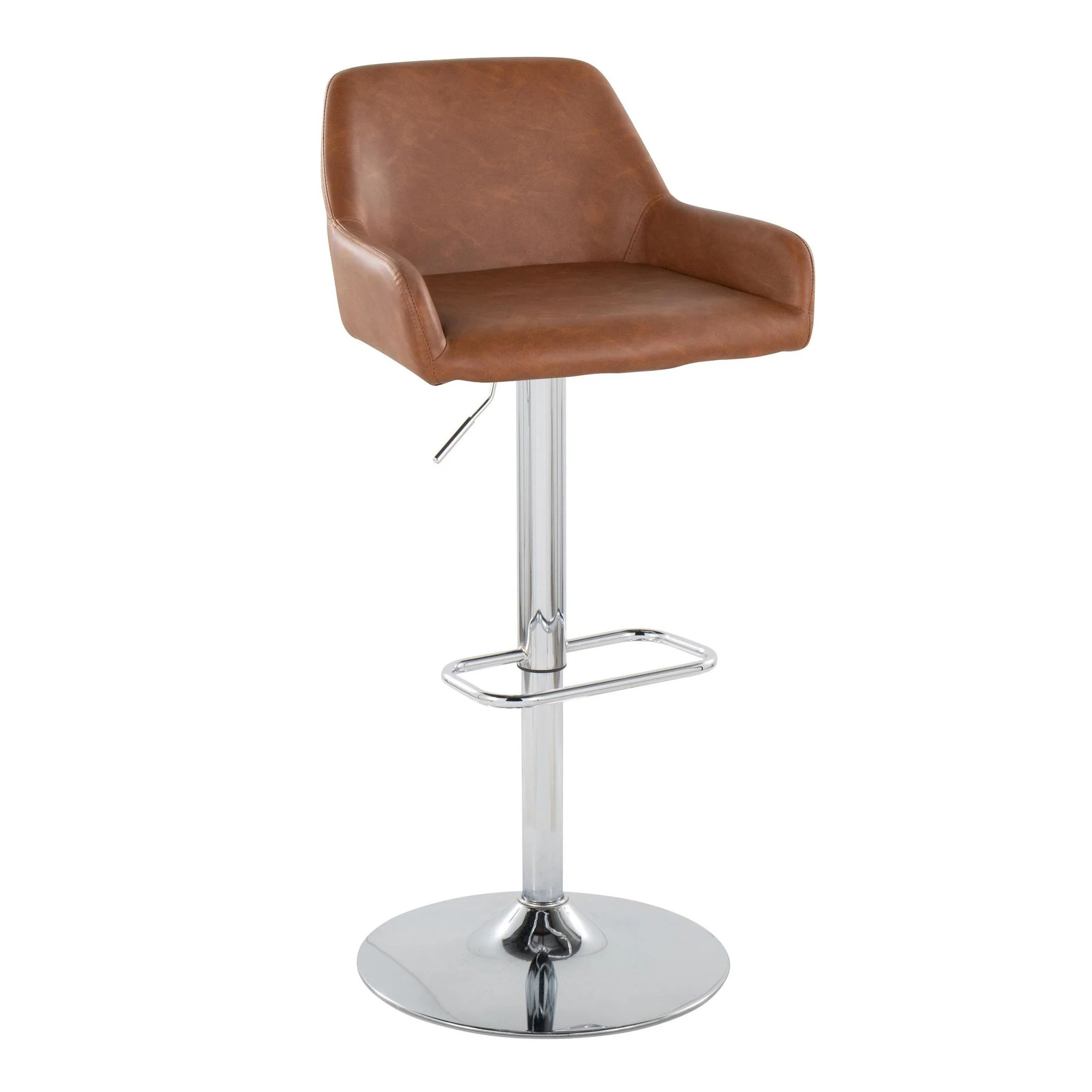 Daniella Adjustable Barstool - Set of 2 By LumiSource - BS-DNLAPU-RR2 CHRCAM2 - Image 6