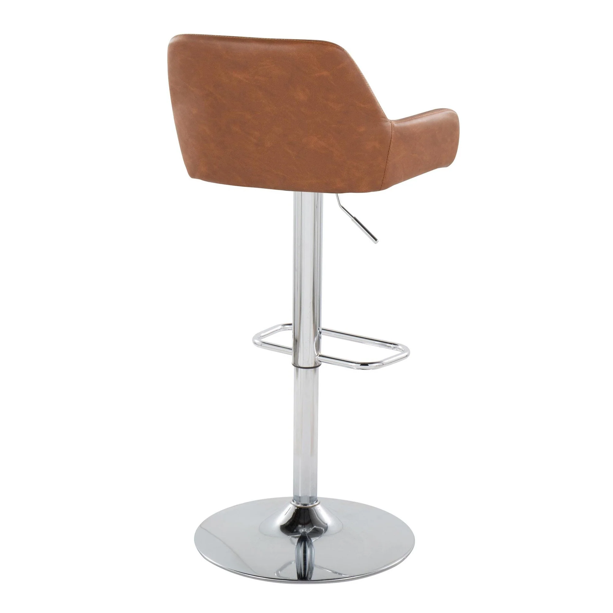 Daniella Adjustable Barstool - Set of 2 By LumiSource - BS-DNLAPU-RR2 CHRCAM2 - Image 8