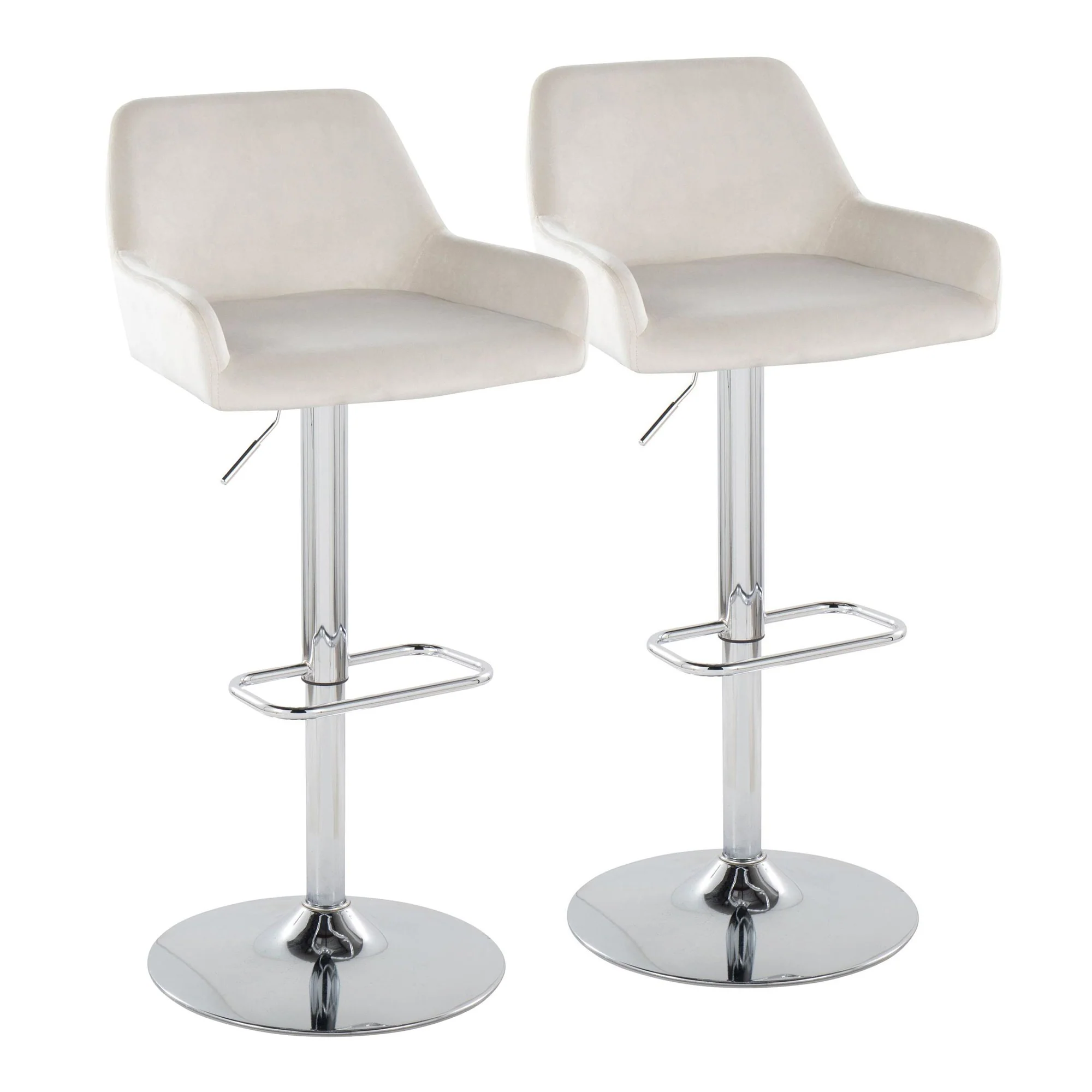 Daniella Adjustable Barstool - Set of 2 By LumiSource - BS-DNLAV-RR2 CHRBK2 - Image 15