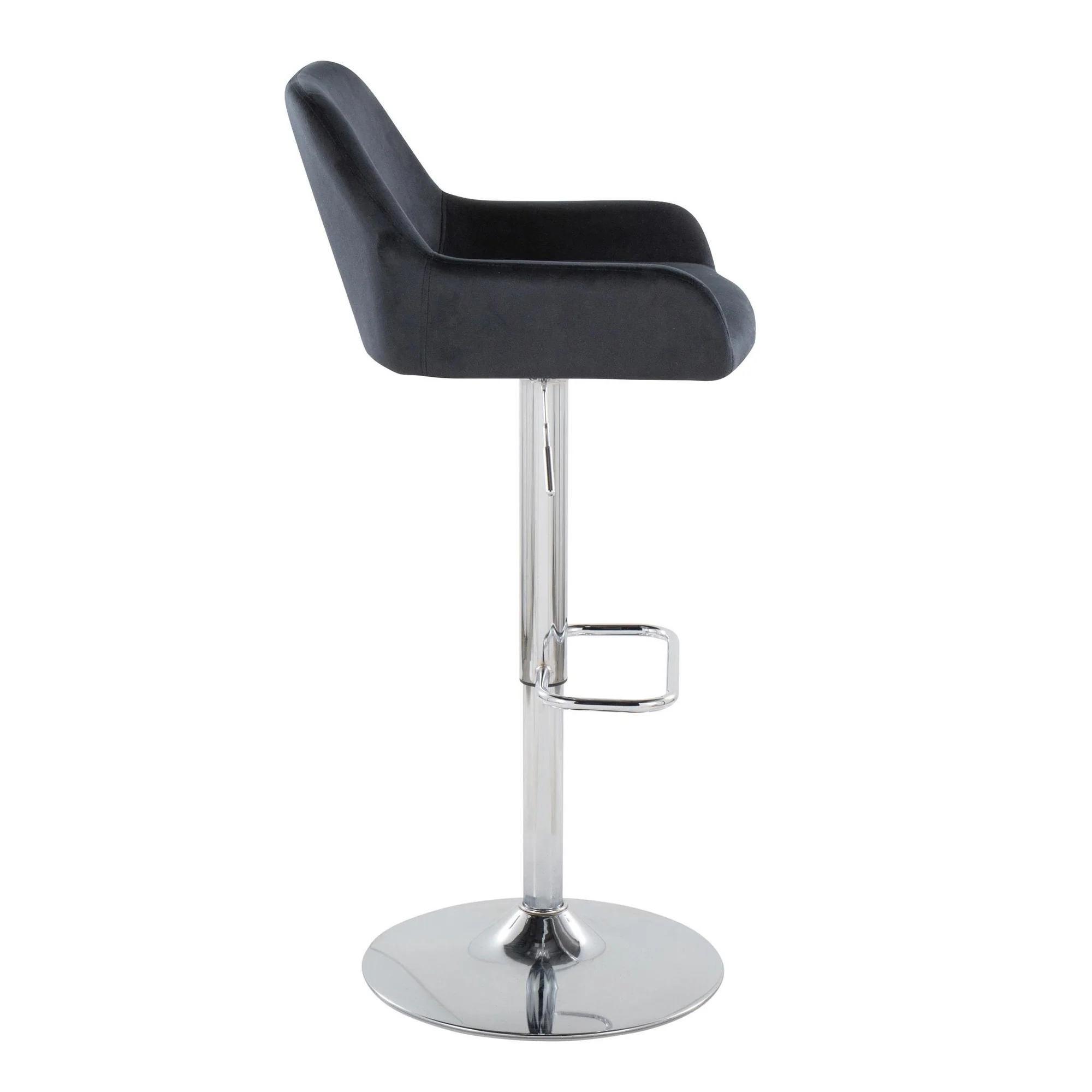 Daniella Adjustable Barstool - Set of 2 By LumiSource - BS-DNLAV-RR2 CHRBK2 - Image 7