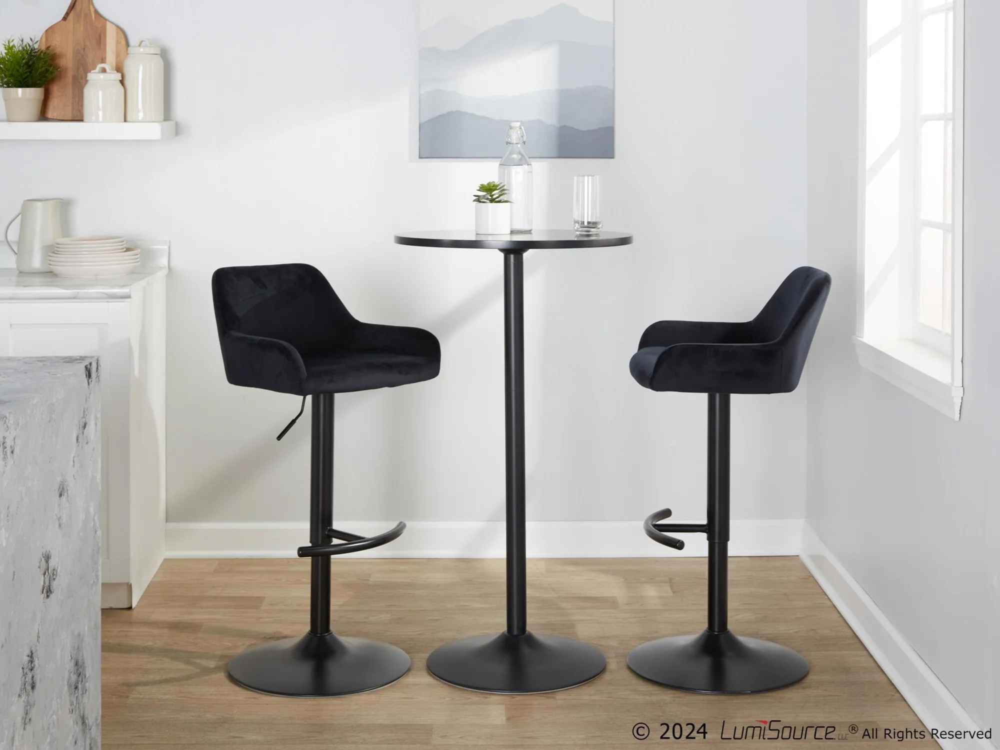 Daniella Adjustable Barstool - Set of 2 By LumiSource - BS-DNLAV-RT2 AUBK2 - Image 13