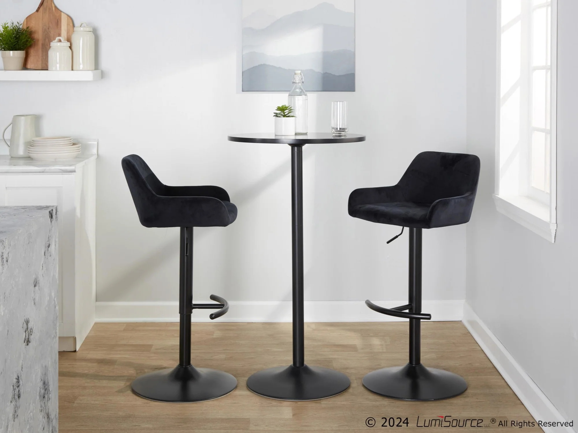 Daniella Adjustable Barstool - Set of 2 By LumiSource - BS-DNLAV-RT2 AUBK2 - Image 14