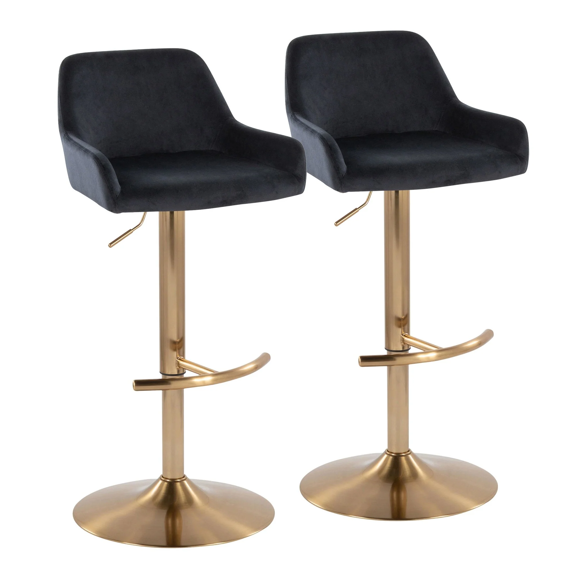 Daniella Adjustable Barstool - Set of 2 By LumiSource - BS-DNLAV-RT2 AUBK2 - Image 5