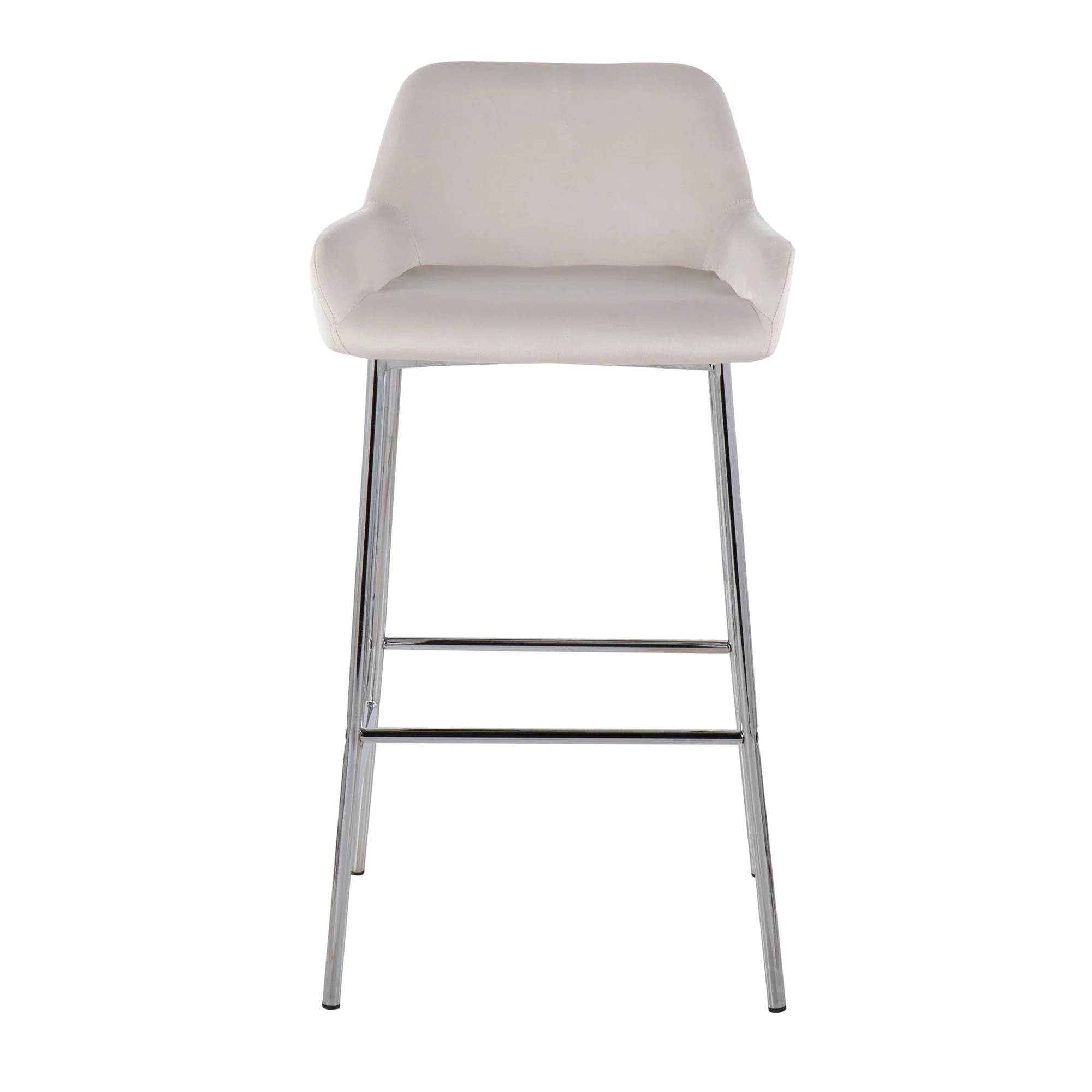 Daniella Fixed-Height Bar Stool - Set of 2 Black By LumiSource - B30-DNLA2 CHRMVBK2 - Image 10