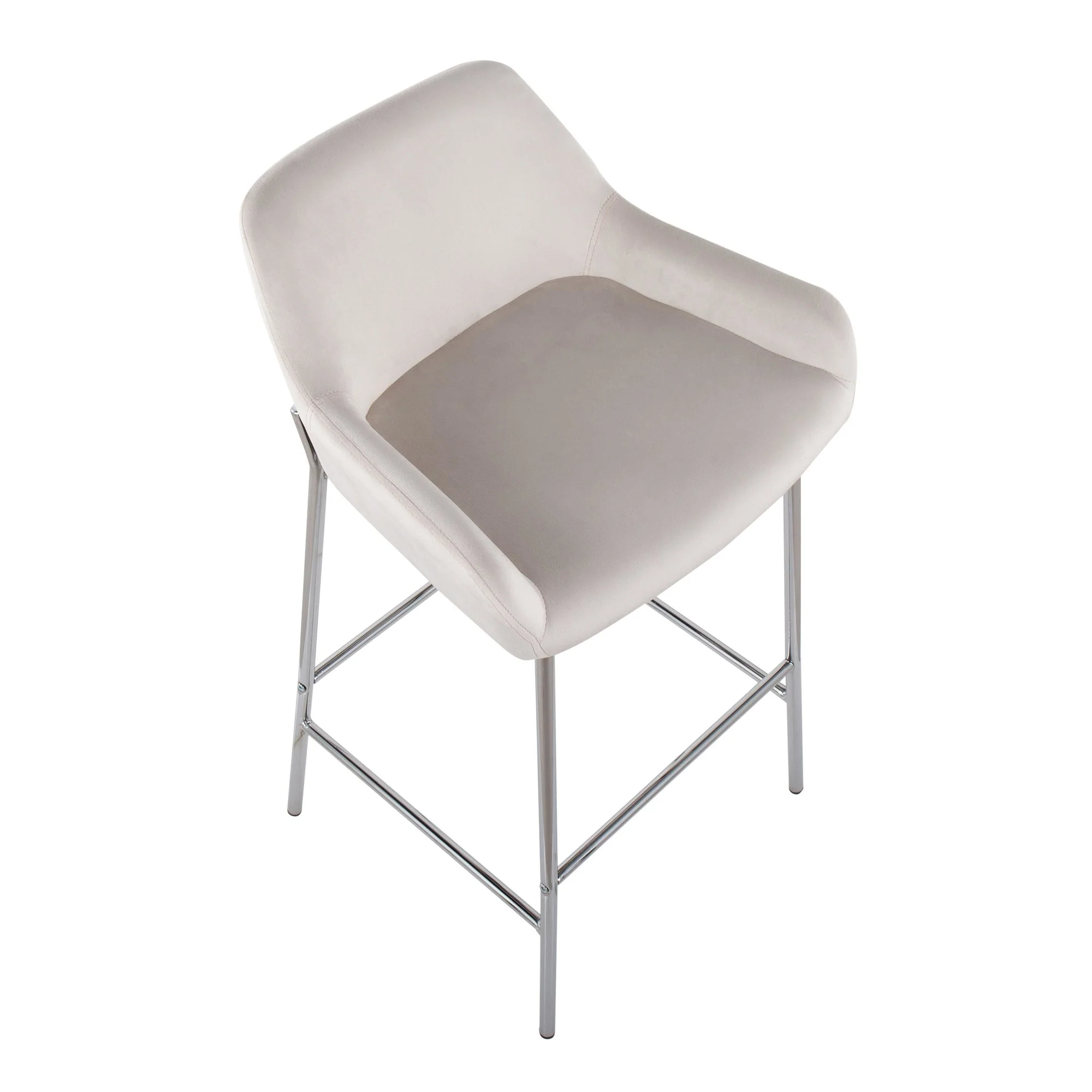 Daniella Fixed-Height Bar Stool - Set of 2 Black By LumiSource - B30-DNLA2 CHRMVBK2 - Image 11