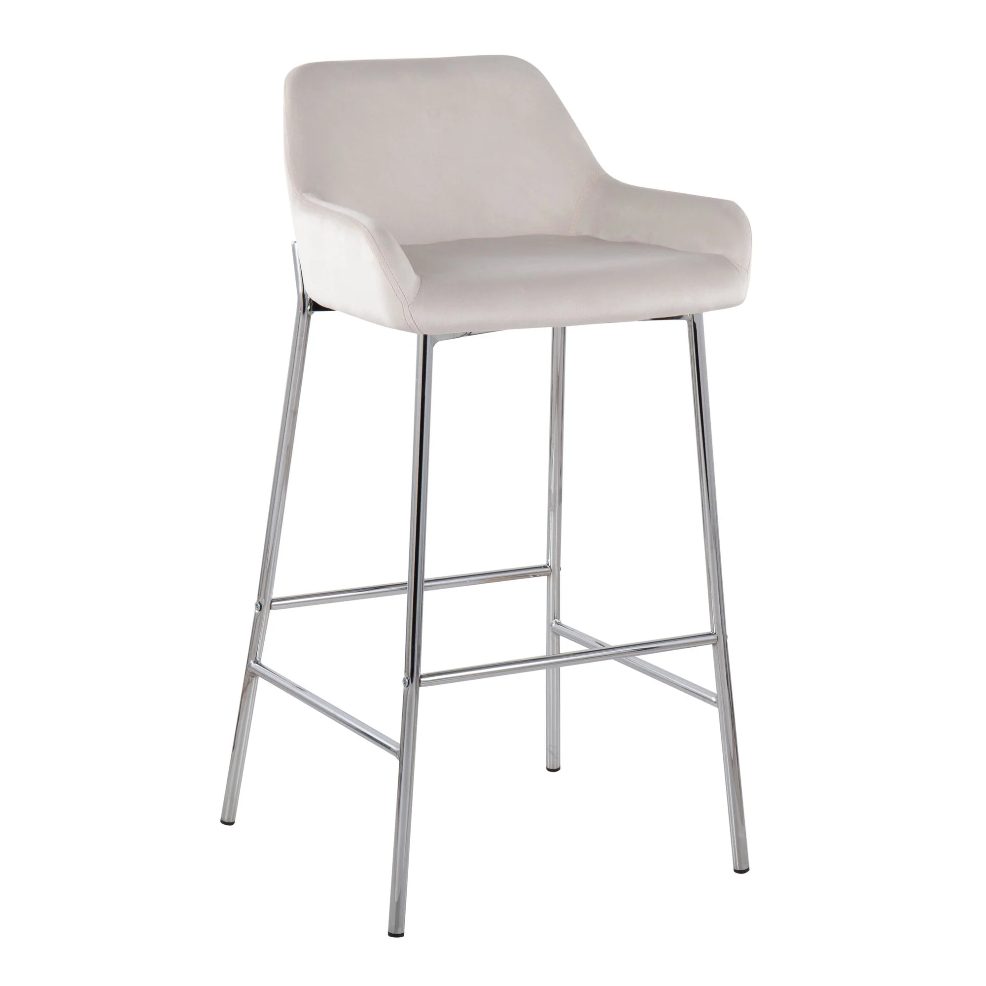 Daniella Fixed-Height Bar Stool - Set of 2 Black By LumiSource - B30-DNLA2 CHRMVBK2 - Image 13