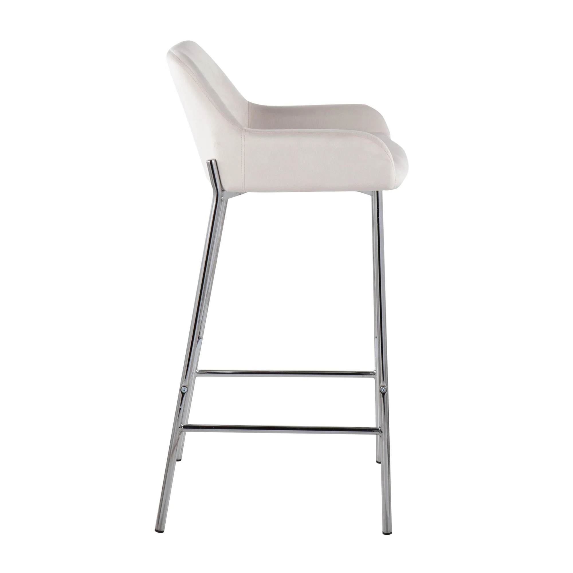 Daniella Fixed-Height Bar Stool - Set of 2 Black By LumiSource - B30-DNLA2 CHRMVBK2 - Image 14