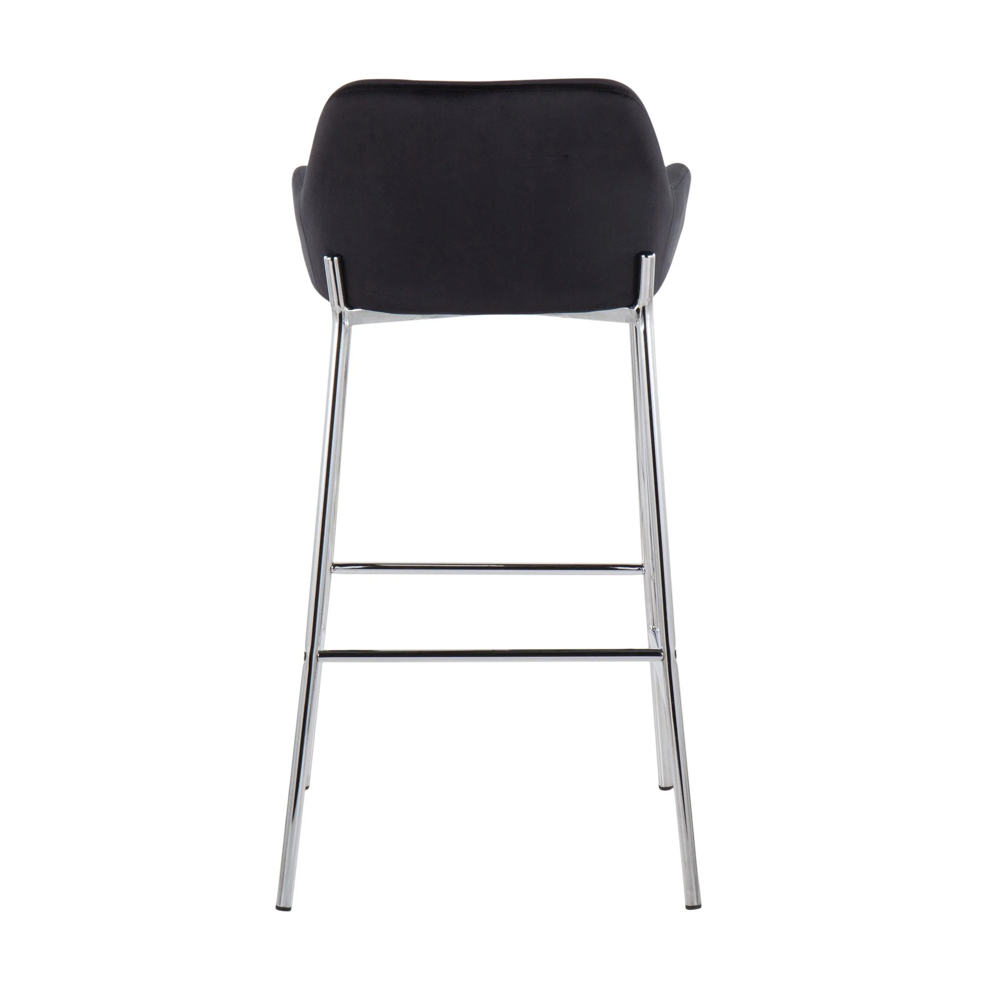 Daniella Fixed-Height Bar Stool - Set of 2 Black By LumiSource - B30-DNLA2 CHRMVBK2 - Image 8