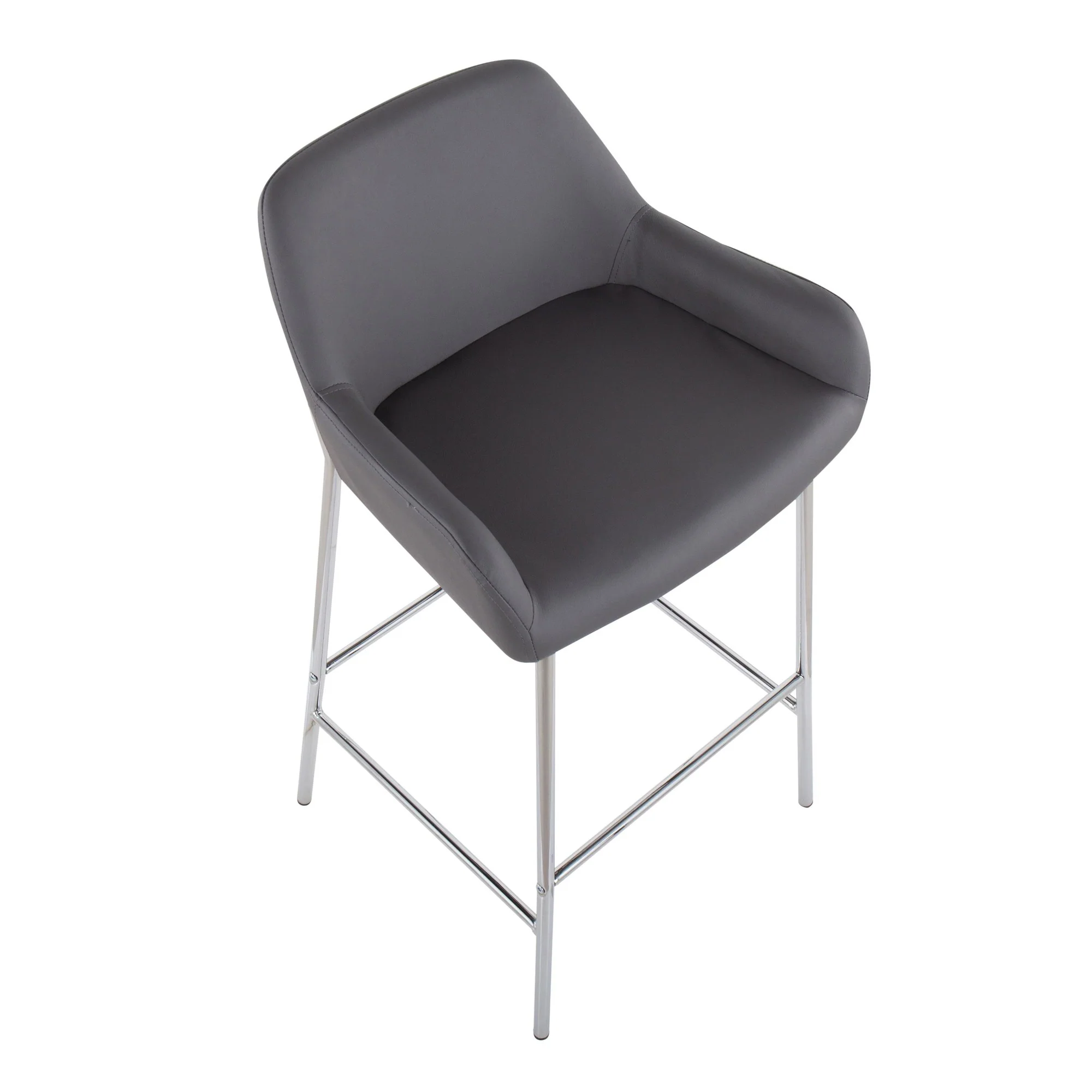Daniella Fixed-Height Bar Stool - Set of 2 Cream By LumiSource - B30-DNLA2 CHRMPUCAM2 - Image 11