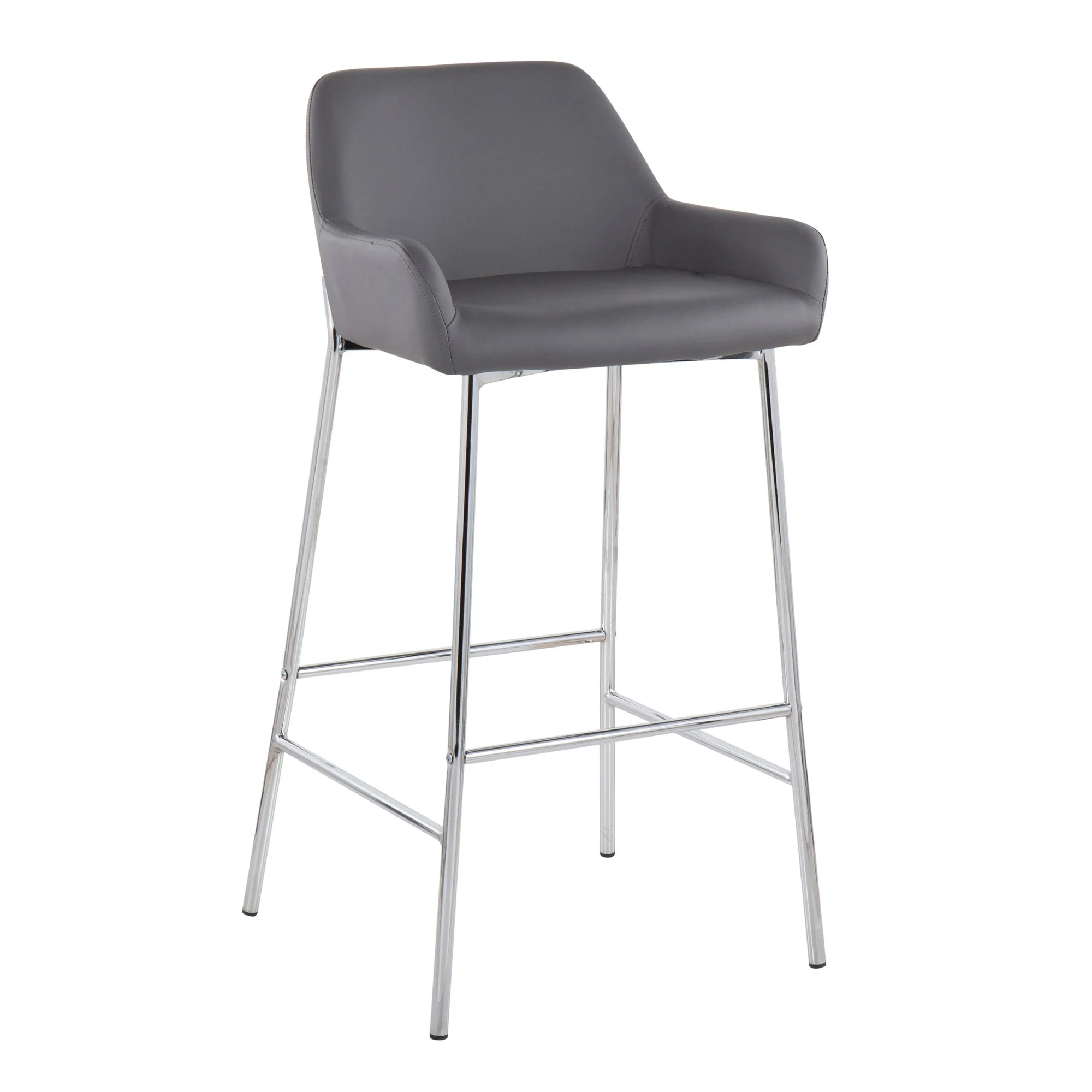 Daniella Fixed-Height Bar Stool - Set of 2 Cream By LumiSource - B30-DNLA2 CHRMPUCAM2 - Image 13
