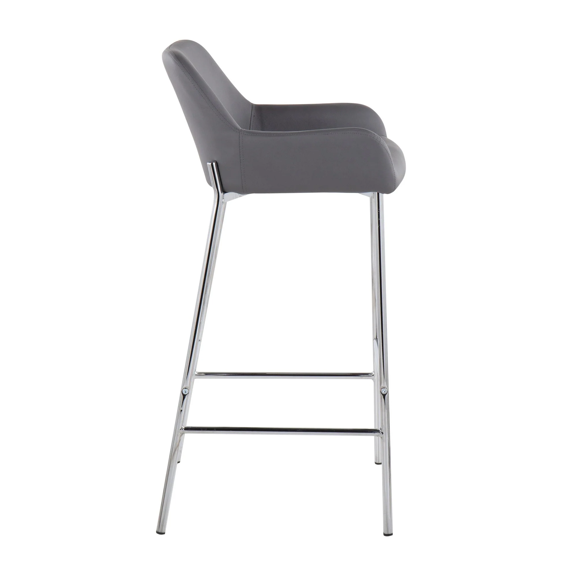 Daniella Fixed-Height Bar Stool - Set of 2 Cream By LumiSource - B30-DNLA2 CHRMPUCAM2 - Image 14