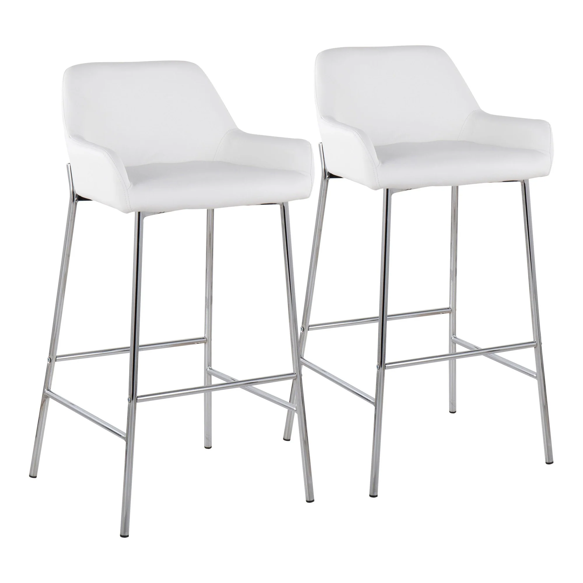 Daniella Fixed-Height Bar Stool - Set of 2 Cream By LumiSource - B30-DNLA2 CHRMPUCAM2 - Image 17