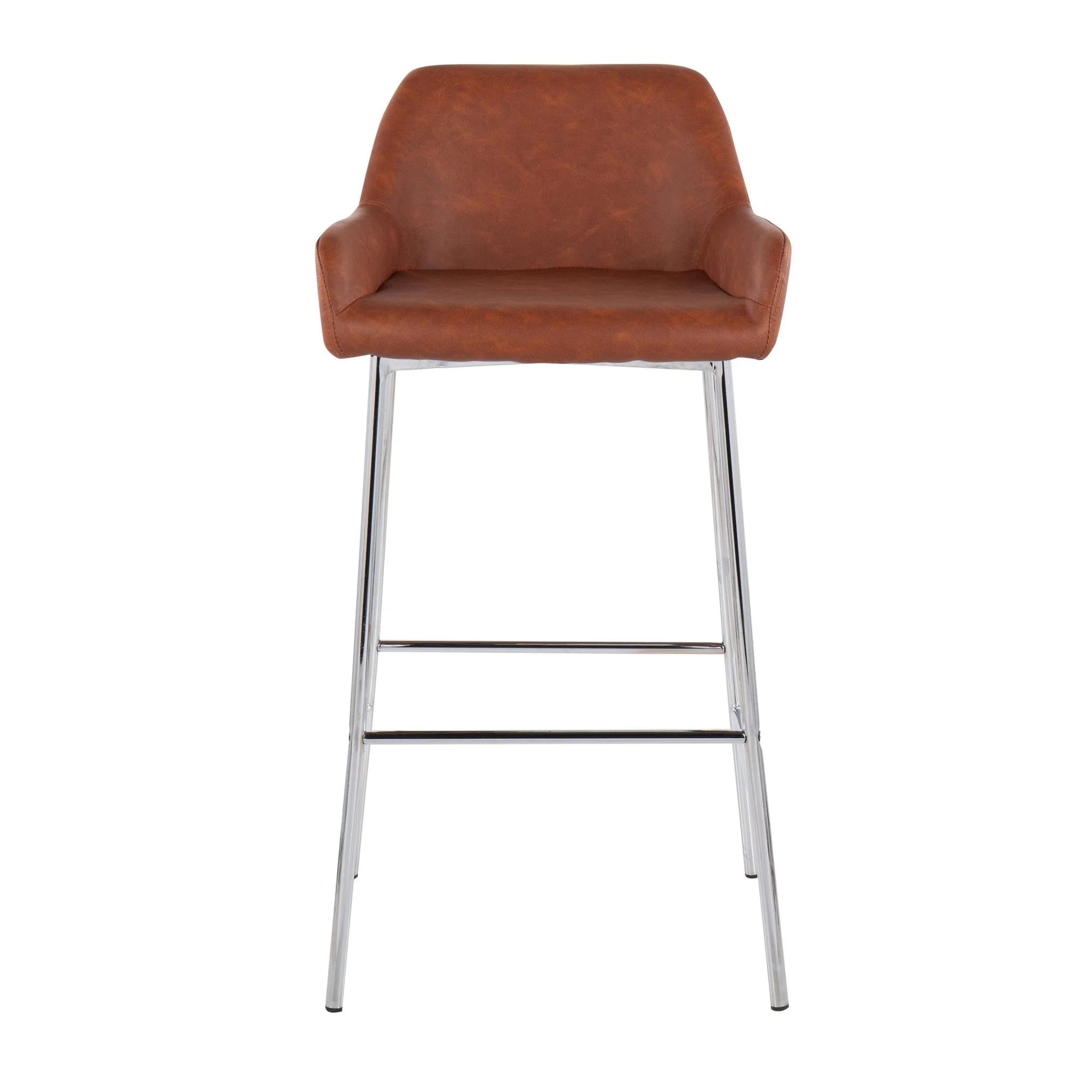 Daniella Fixed-Height Bar Stool - Set of 2 Cream By LumiSource - B30-DNLA2 CHRMPUCAM2 - Image 2