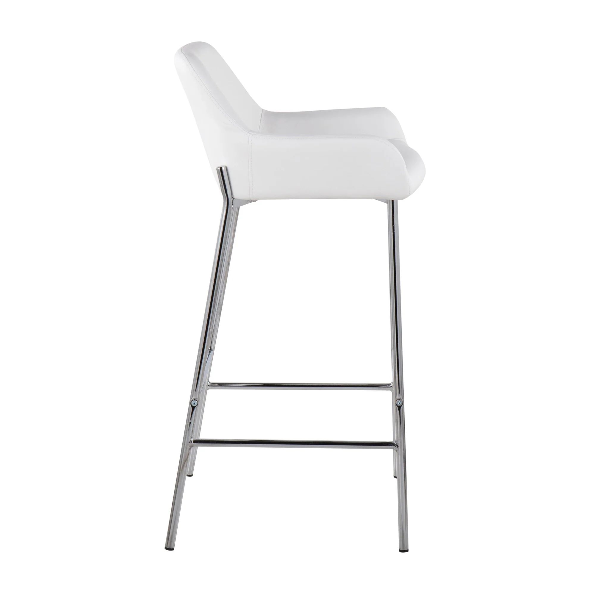 Daniella Fixed-Height Bar Stool - Set of 2 Cream By LumiSource - B30-DNLA2 CHRMPUCAM2 - Image 22