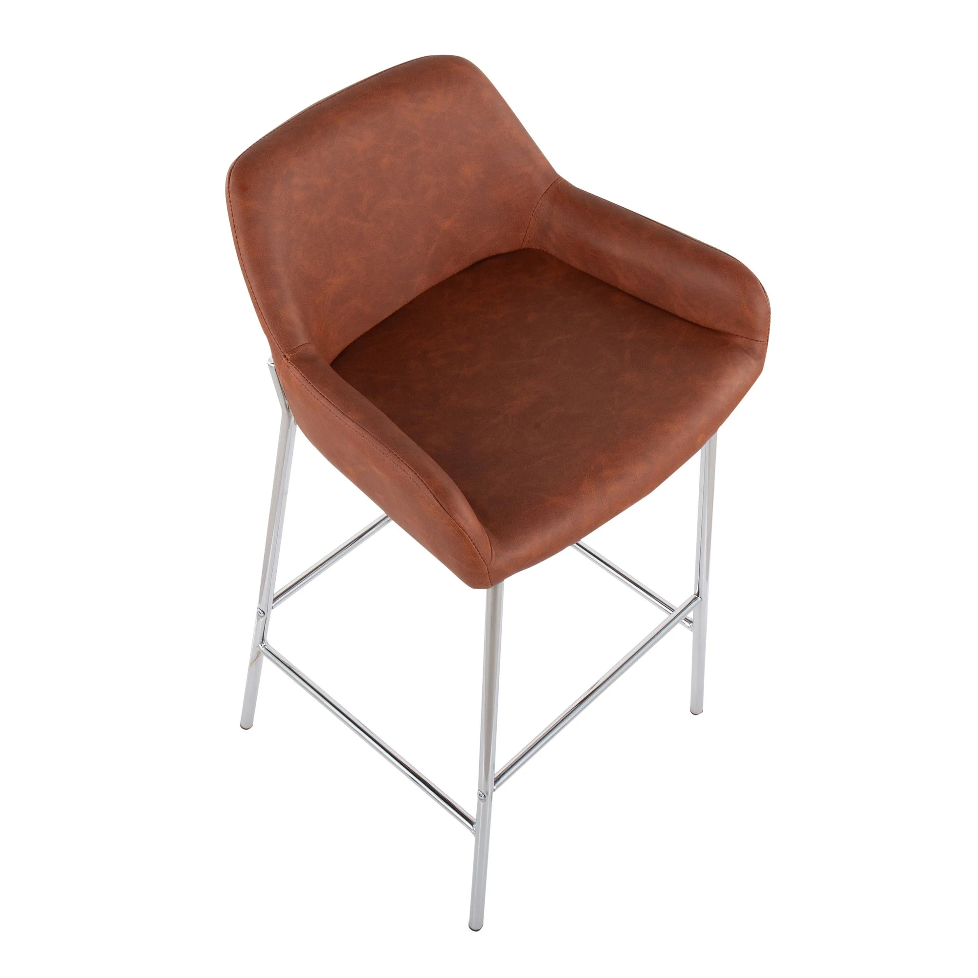 Daniella Fixed-Height Bar Stool - Set of 2 Cream By LumiSource - B30-DNLA2 CHRMPUCAM2 - Image 3