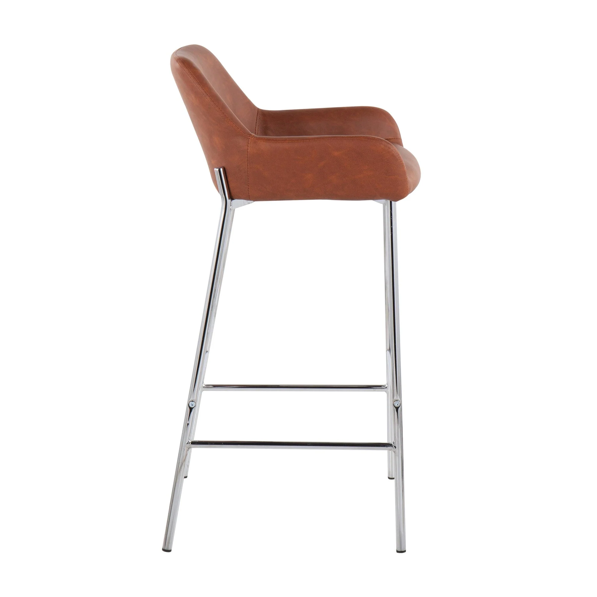 Daniella Fixed-Height Bar Stool - Set of 2 Cream By LumiSource - B30-DNLA2 CHRMPUCAM2 - Image 6