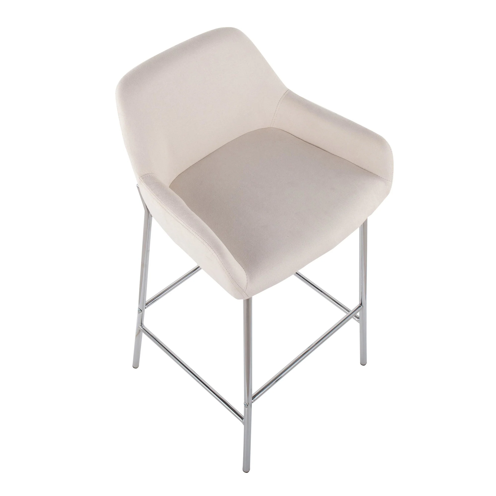 Daniella Fixed-Height Bar Stool - Set of 2 Gray By LumiSource - B30-DNLA2 CHRMCHAR2 - Image 11