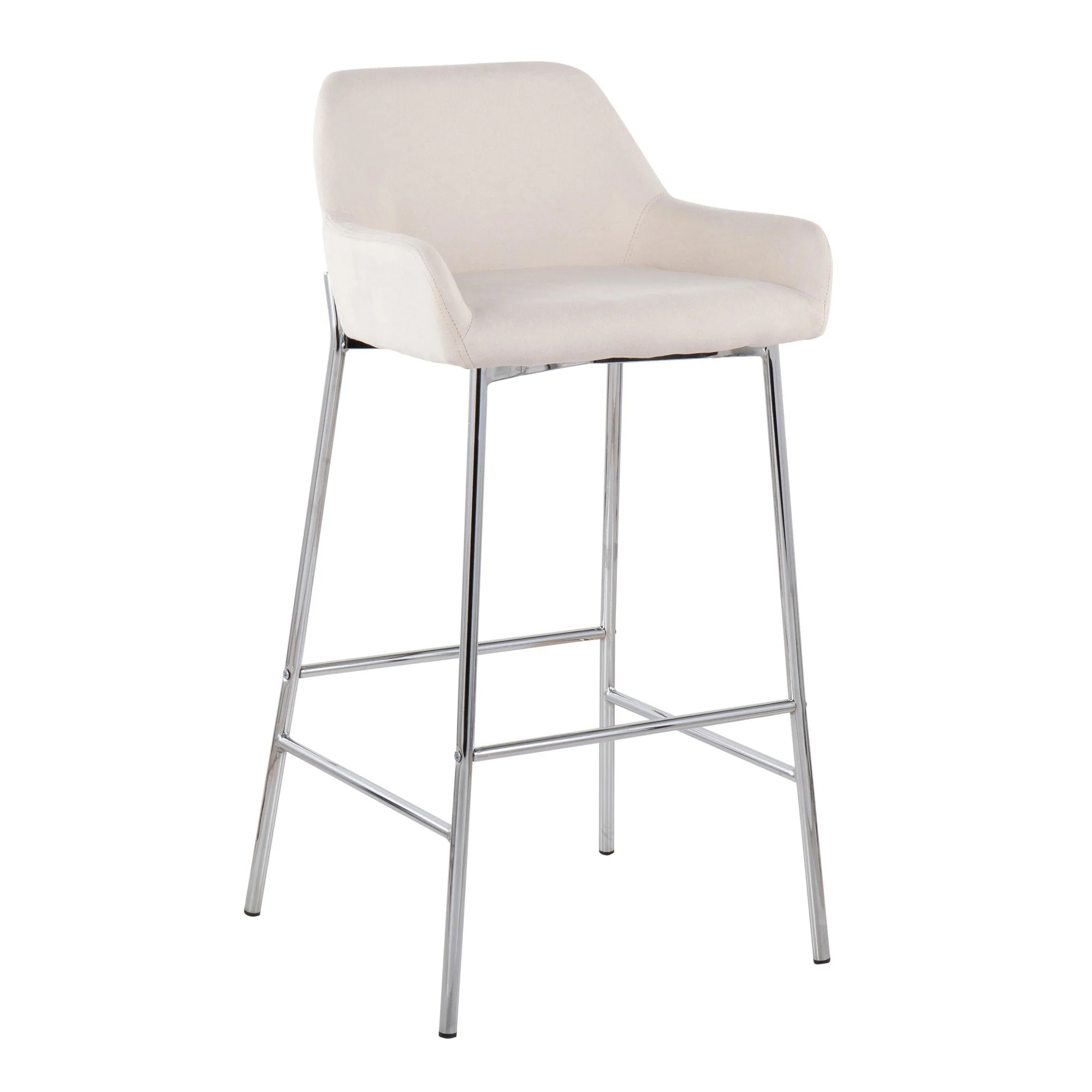 Daniella Fixed-Height Bar Stool - Set of 2 Gray By LumiSource - B30-DNLA2 CHRMCHAR2 - Image 13